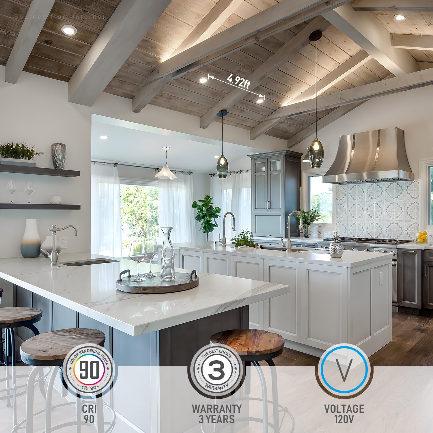 Torchstar 6 Inch Gimbal Led Recessed Lighting With Junction Box, 13.5W Ic Rated Air Tight Directional Swivel Downlight, Cri90+ Dimmable Canless Led Recessed Light, 4000K, Etl, Pack Of 4