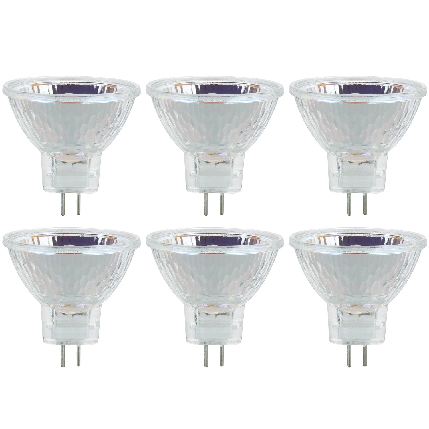 Sunlite Halogen MR11 Narrow Flood Light Bulb 20W 12V GU4 Base Dimmable 3200K Warm White 6 Pack