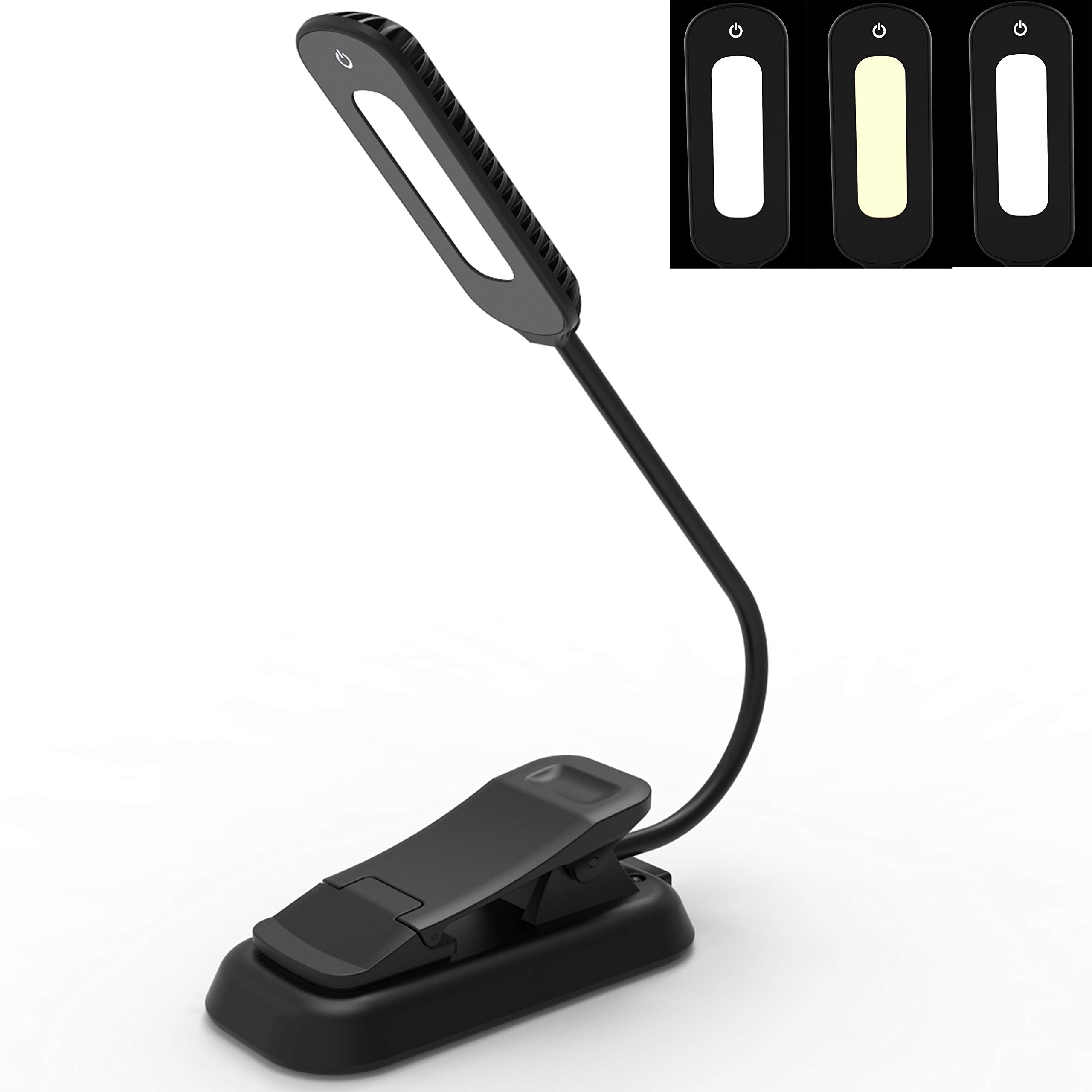 Perfectday Book Light, 10 Led Usb Rechargeable Reading Light With 3-Level Brightness For Eye Protection Night Reading Lamp