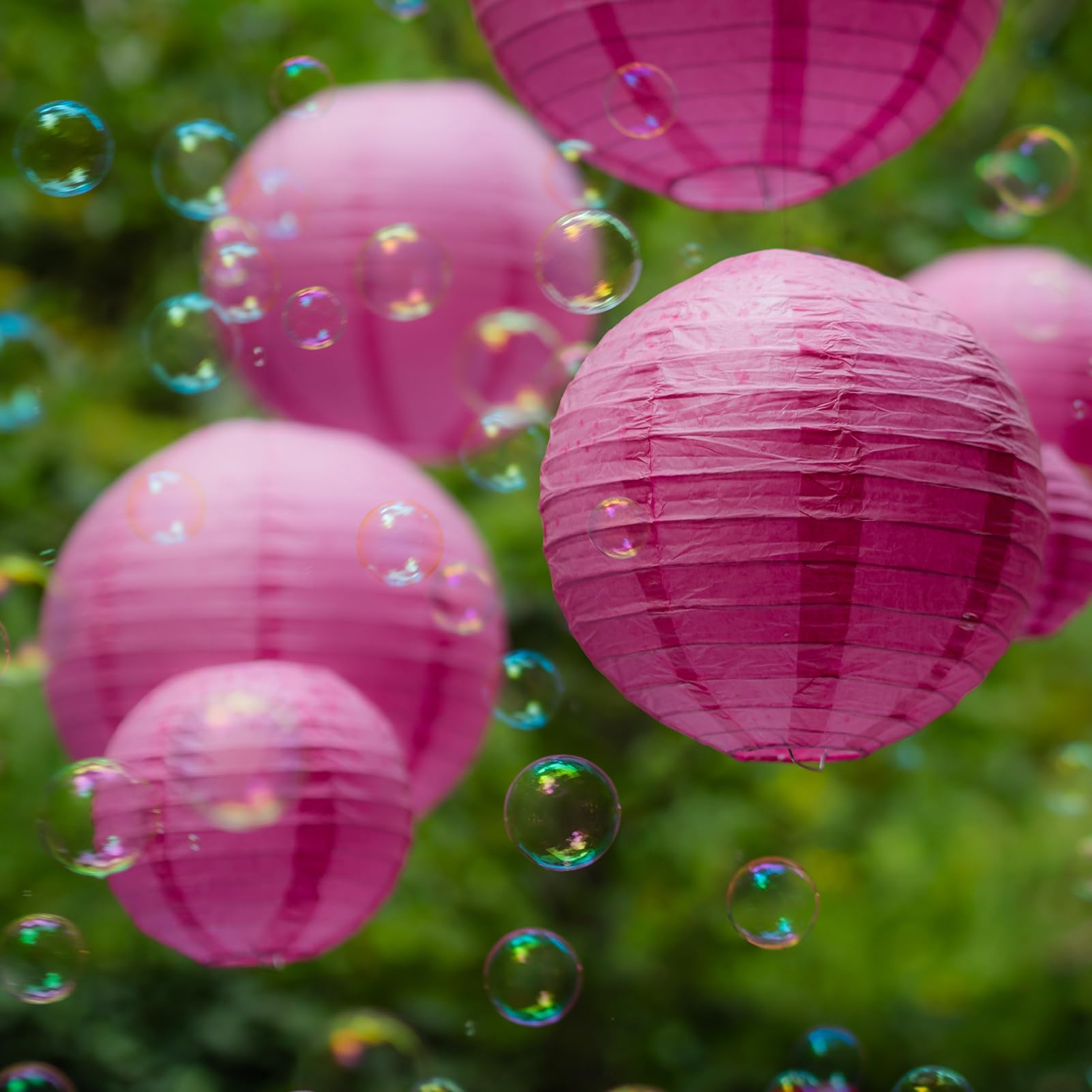 Hot Pink Paper Lanterns - 25 Piece Set - Hot Pink Party Decorations For Birthdays, Weddings And Special Occasions By Avoseta