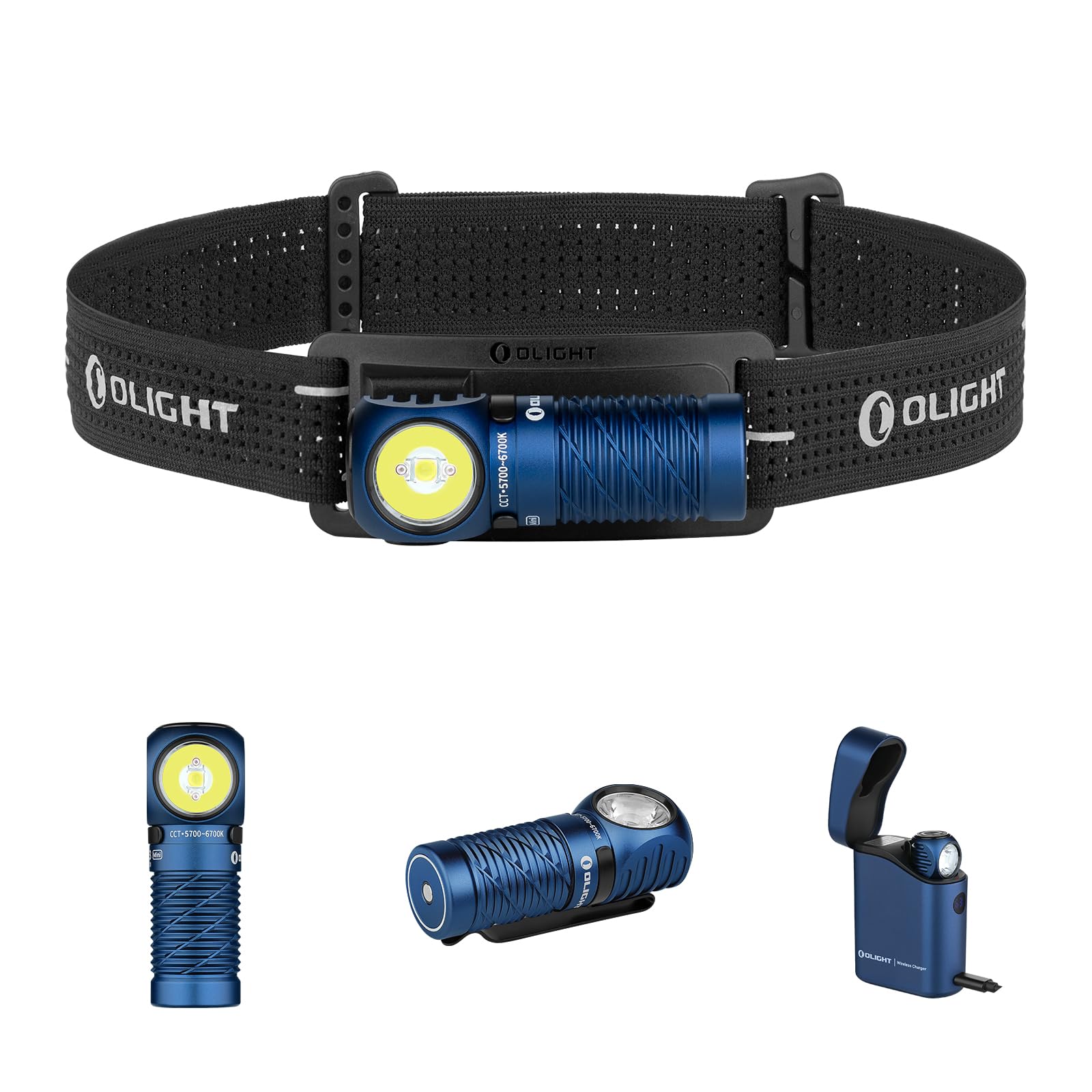 OLIGHT Perun 3 Mini Headlamp 1250 Lumens, Rechargeable, Type-C, Midnight Blue, Aluminum Alloy, Model O-PERUN3MINIKIT-BK-300000