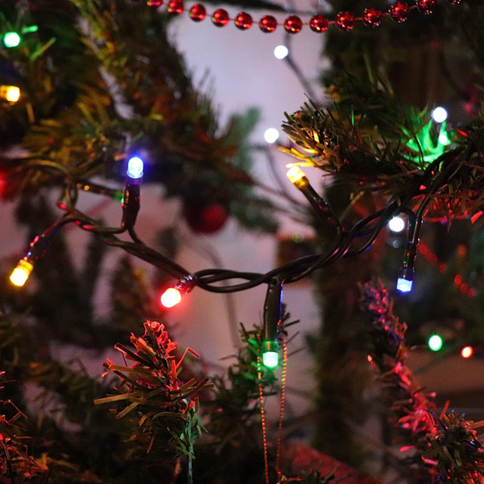 Turnmeon 100Led 33Ft Battery Operated Christmas Fairy Lights With Timer & Remote, Waterproof