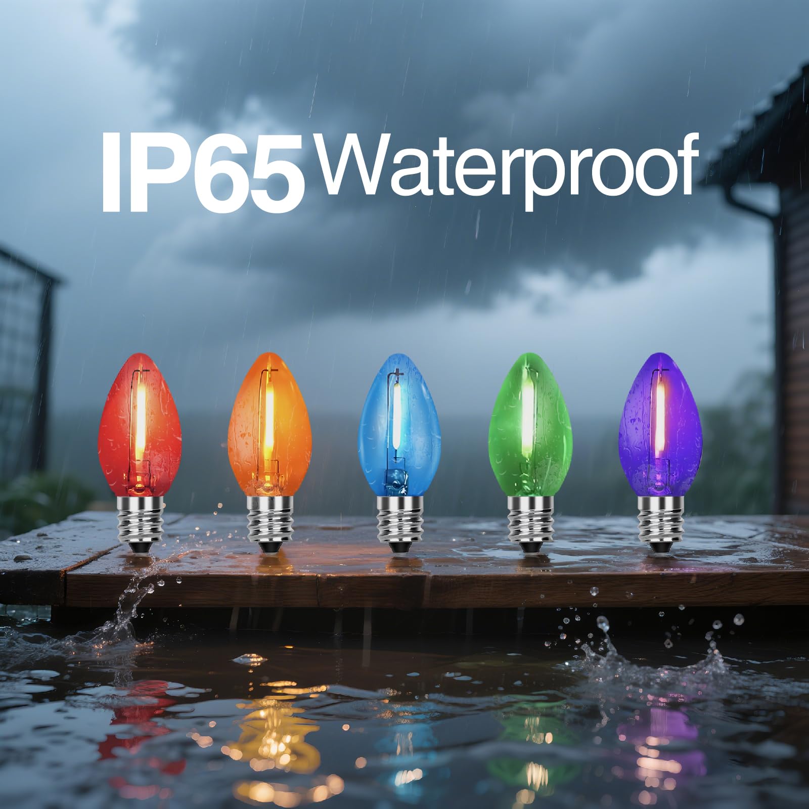 Chysuper C7 Replacement Bulbs  25 Pack Multicolor Led Christmas Light Bulbs  E12 Candelabra Base For Indoor/Outdoor String Lights  Xmas Tree  Patio  Holiday Party Decor