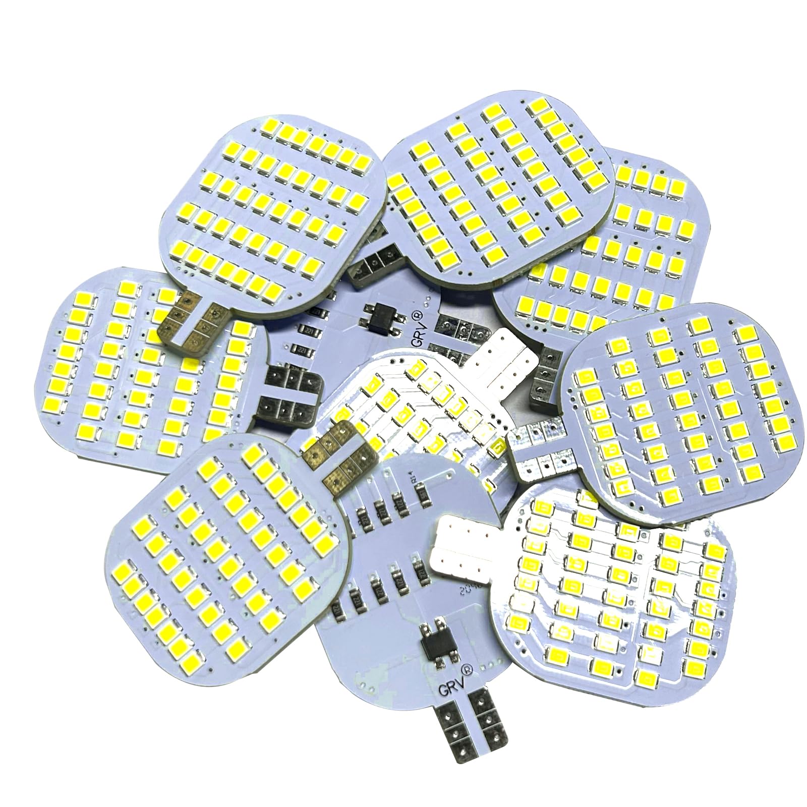 GRV T10 921 194 C921 LED Light Bulb 38-2835 SMD Super Bright Lamp DC12V DC13V 2.5Watt for Car Boat RV Trailer Camper Motorhome Ceiling Dome Interior Lights Cool White Pack of 10