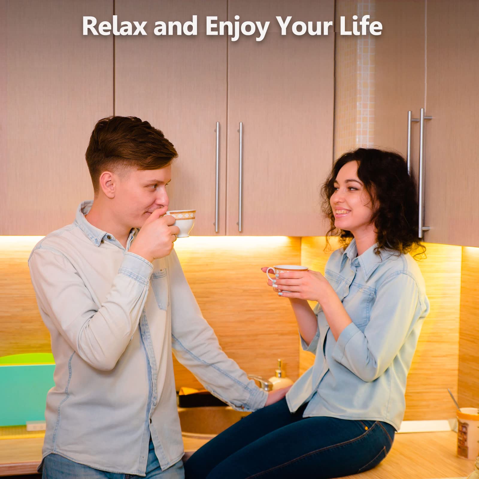 EMITEVER COB LED Strip Lights, 32.8ft, Warm White 2700K, 5120 LEDs, Vinyl, UL Listed, DC 24V, 400+ Lumens