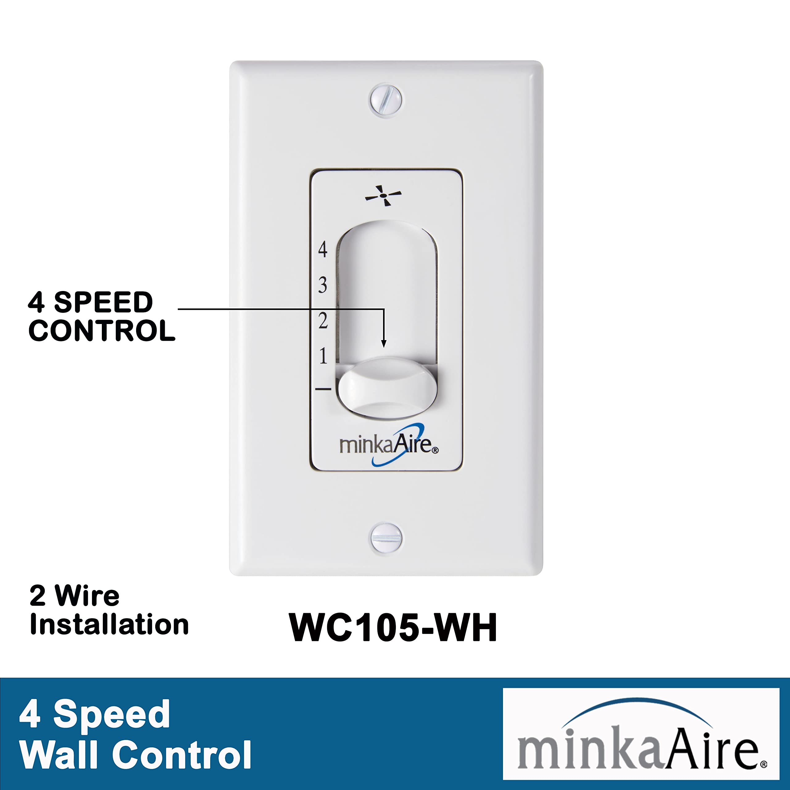 Minka-Aire F524-Whf Roto 52 Inch Ceiling Fan 3 Blades In Flat White Finish