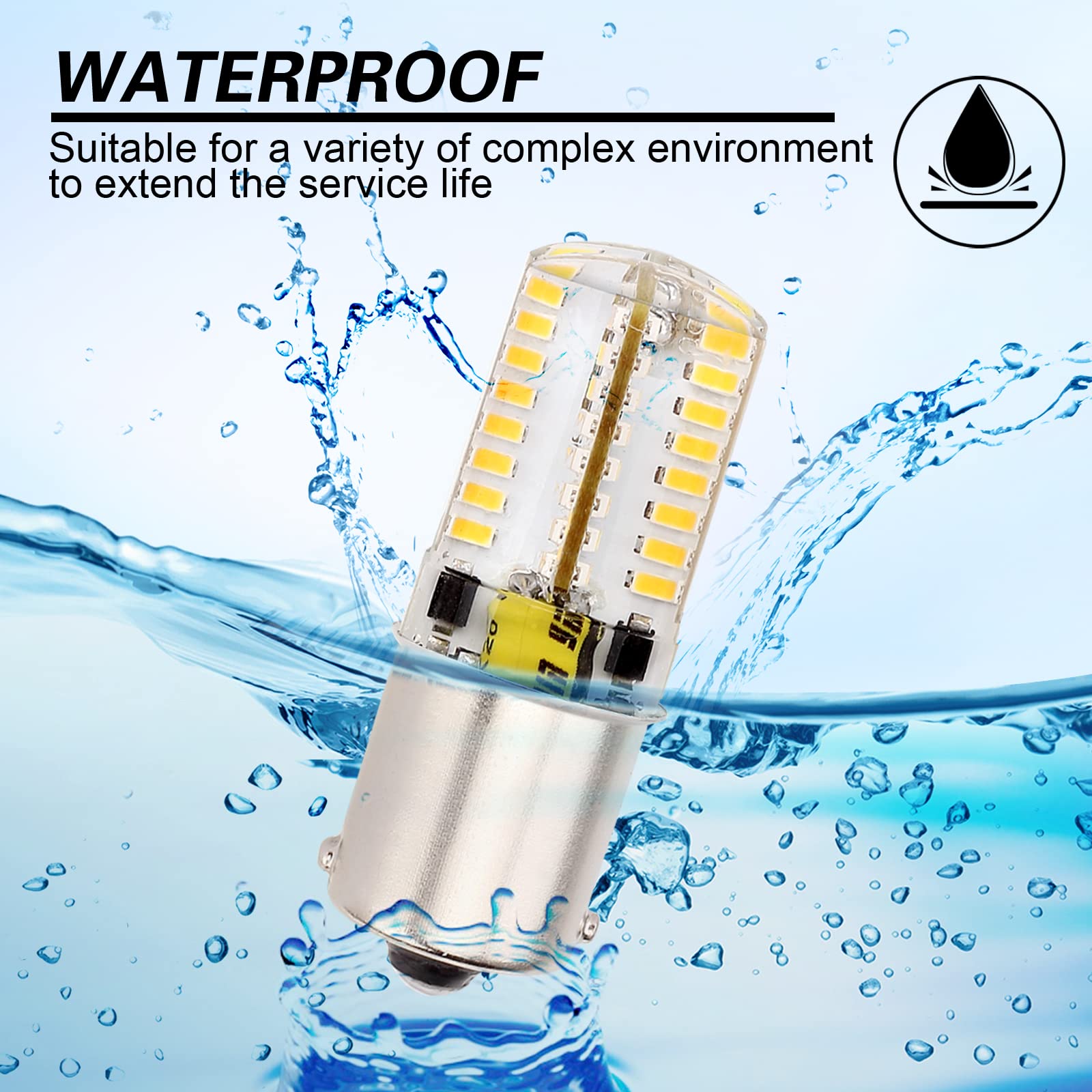 Ba15S 1156 P21W Led 12V Ac/Dc 6W Low Voltage Bulbs  1141 S8 Single Contact Bayonet Base  3000K Warm White  For Landscape Lighting  Rv  Camper  Outdoor Path Lighting Deck Lighting. (Pack Of 4)