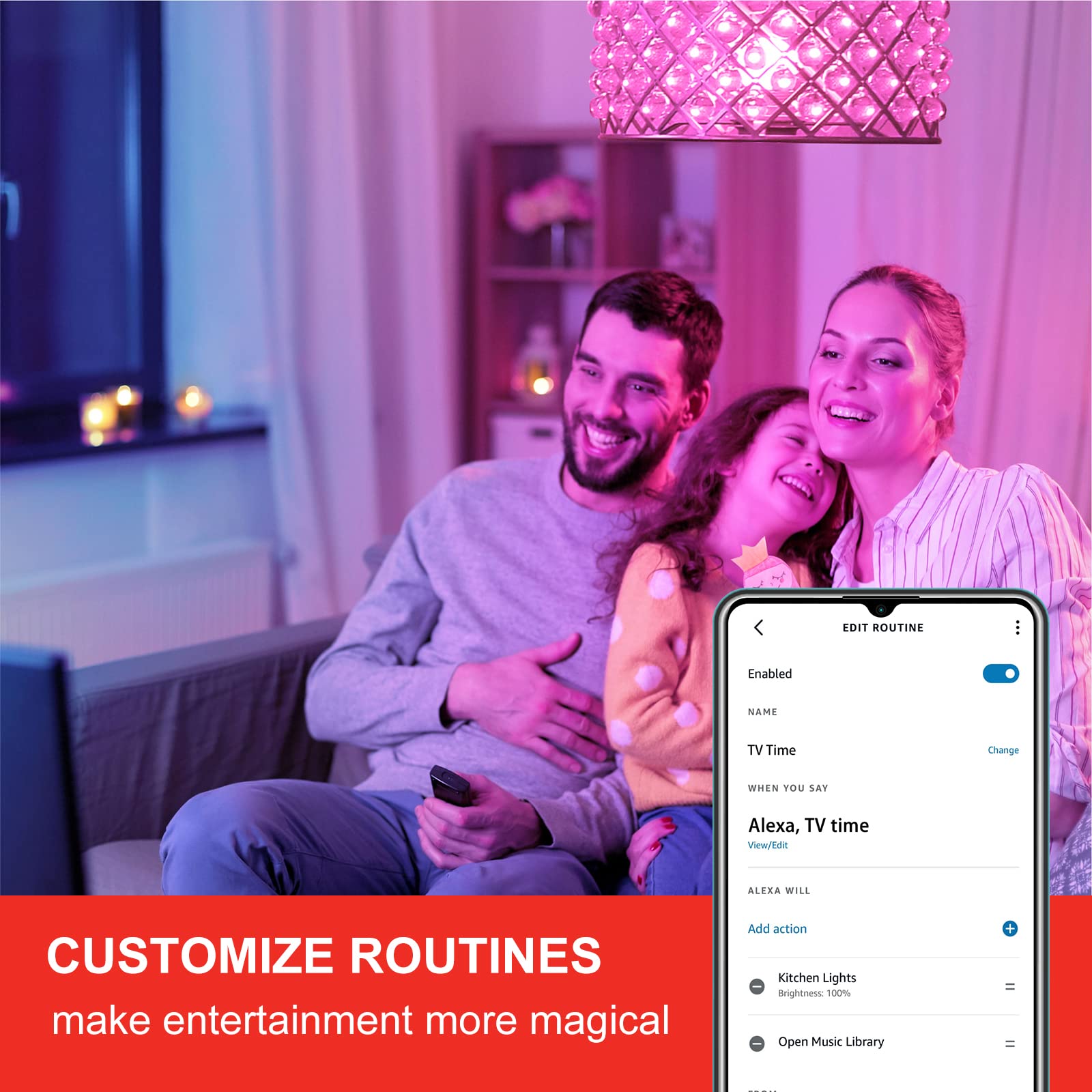 Sengled Alexa Light Bulbs, 75W Equivalent, S1 Auto Pairing With Alexa Devices, Smart Light Bulb That Work With Alexa, Bluetooth Mesh Smart Home Lighting, ?Multicolor Dimmable, No Hub Required,4-Pack