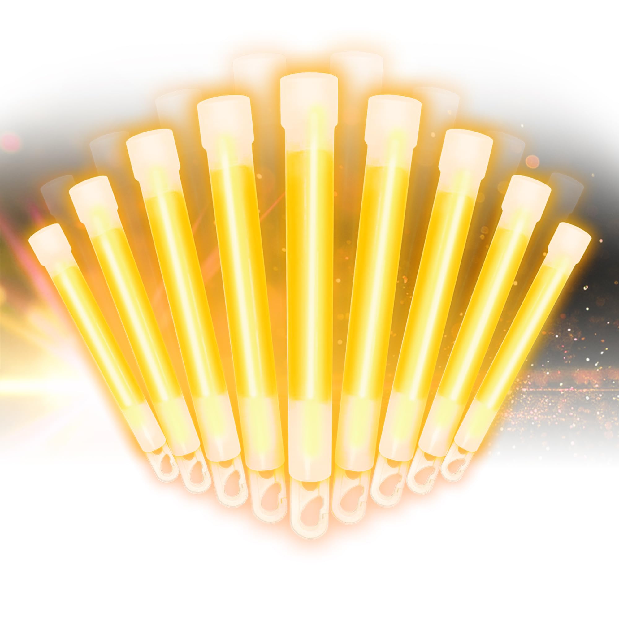 Glow Fever Glow Sticks - Military Grade, Super Bright, 30 Min Duration, 10PCS, Orange, Model 1212PRO