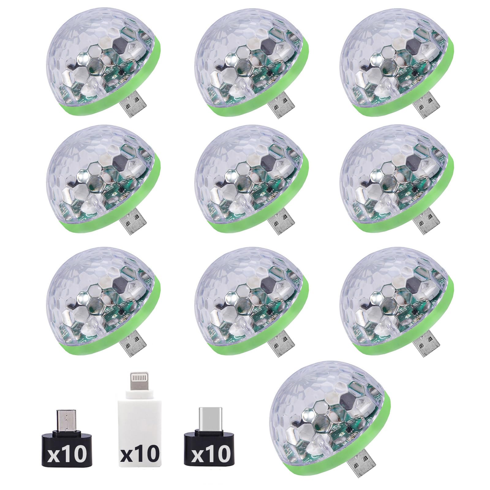 USB Party Lights Mini Disco Ball,Led Small Magic Ball Sound Control DJ Stage Light Colorful Strobe RGB Lamp for Christmas/Brithd