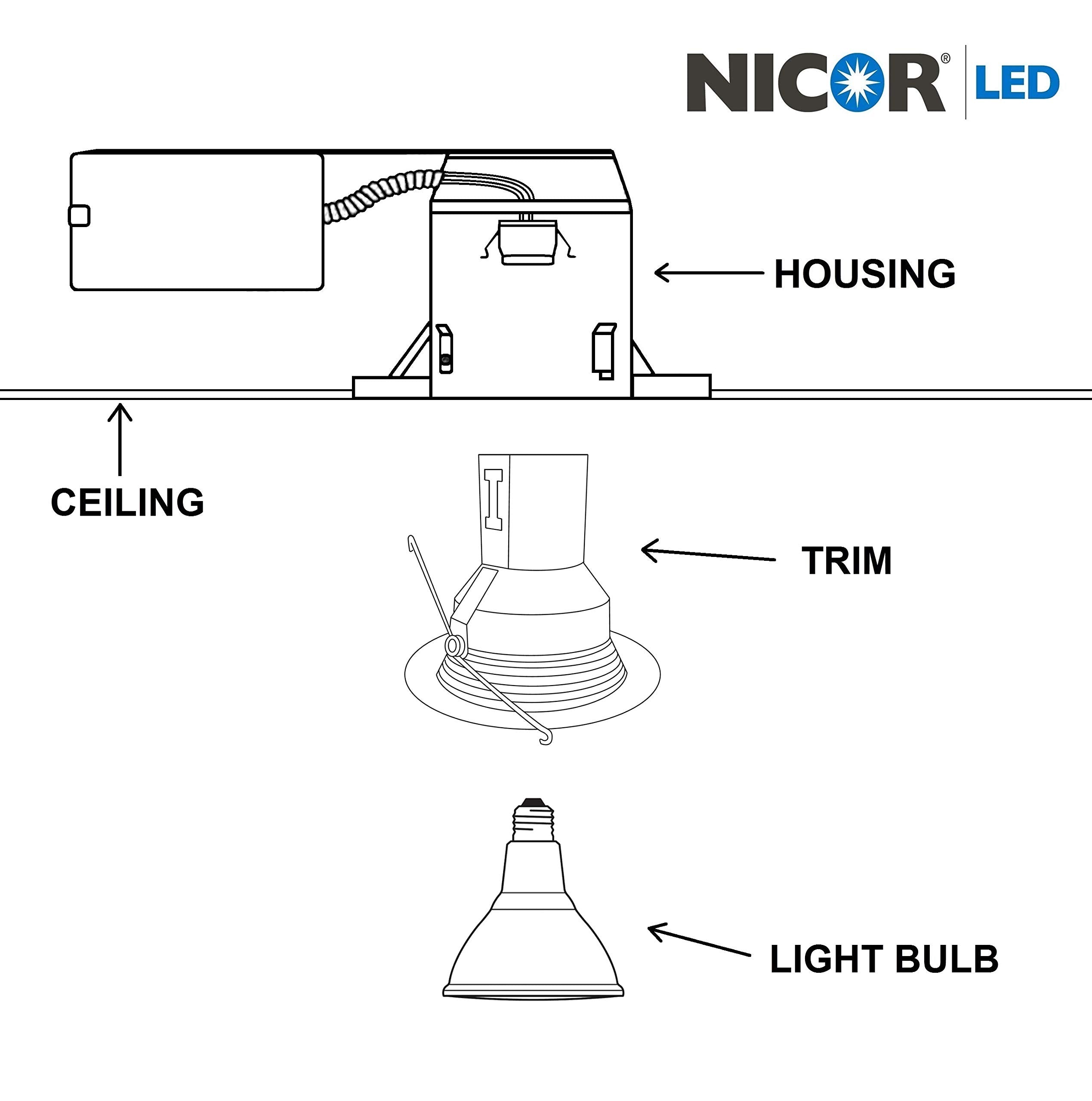 Nicor Lighting 5 Inch Oil-Rubbed Bronze Recessed Baffle Trim (15511Ob-Ob)