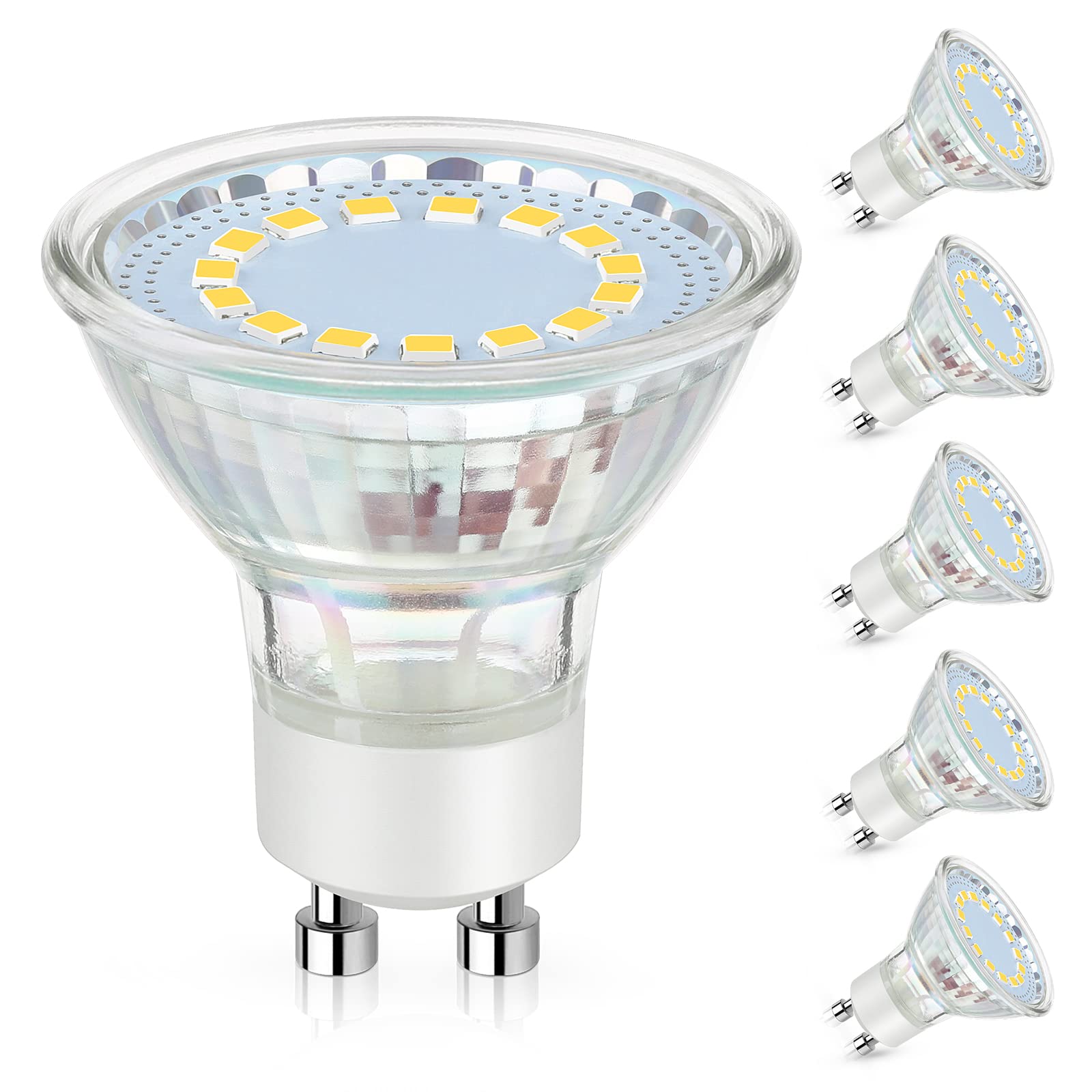 Maylaywood Gu10 Led Light Bulbs, 50 Watt Halogen Equivalent, 4000K Neutral White Non-Dimmable 450Lm 4W Replacement For Recessed 
