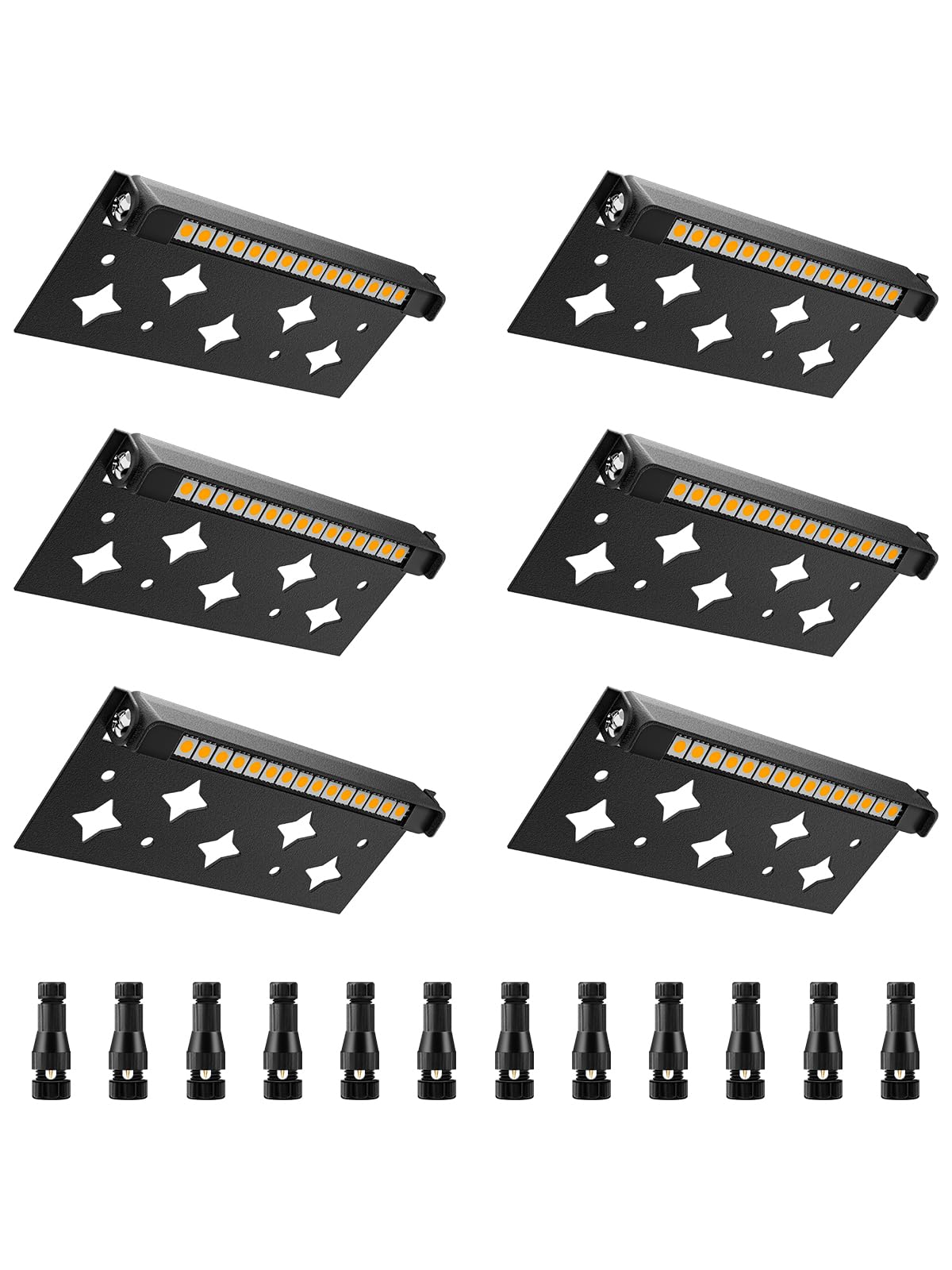 Doreio 5W Led Retaining Wall Lights, 12V Low Voltage, Waterproof Soft White, 6 Pack