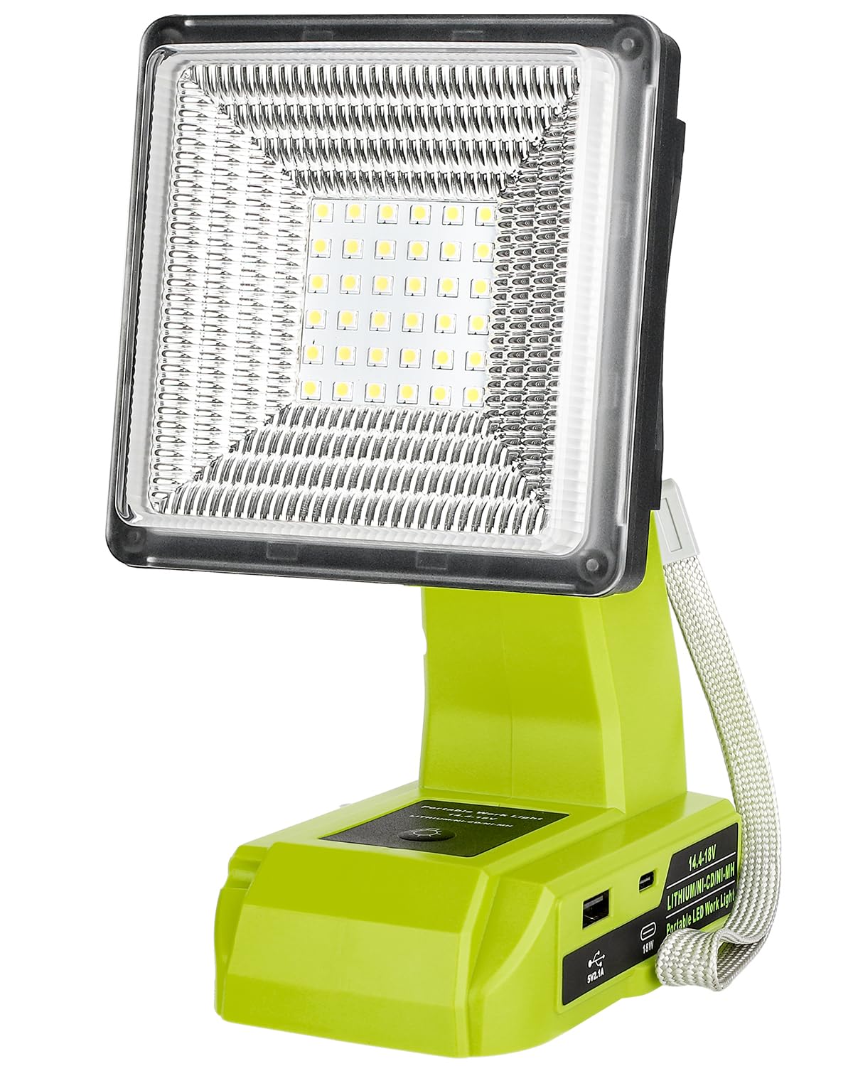 Adisipsoarin 2000LM LED Work Light for Ryobi 18v Battery, 16W LED Lantern for Car Repairing, Camping,Emergency and Job Site Ligh