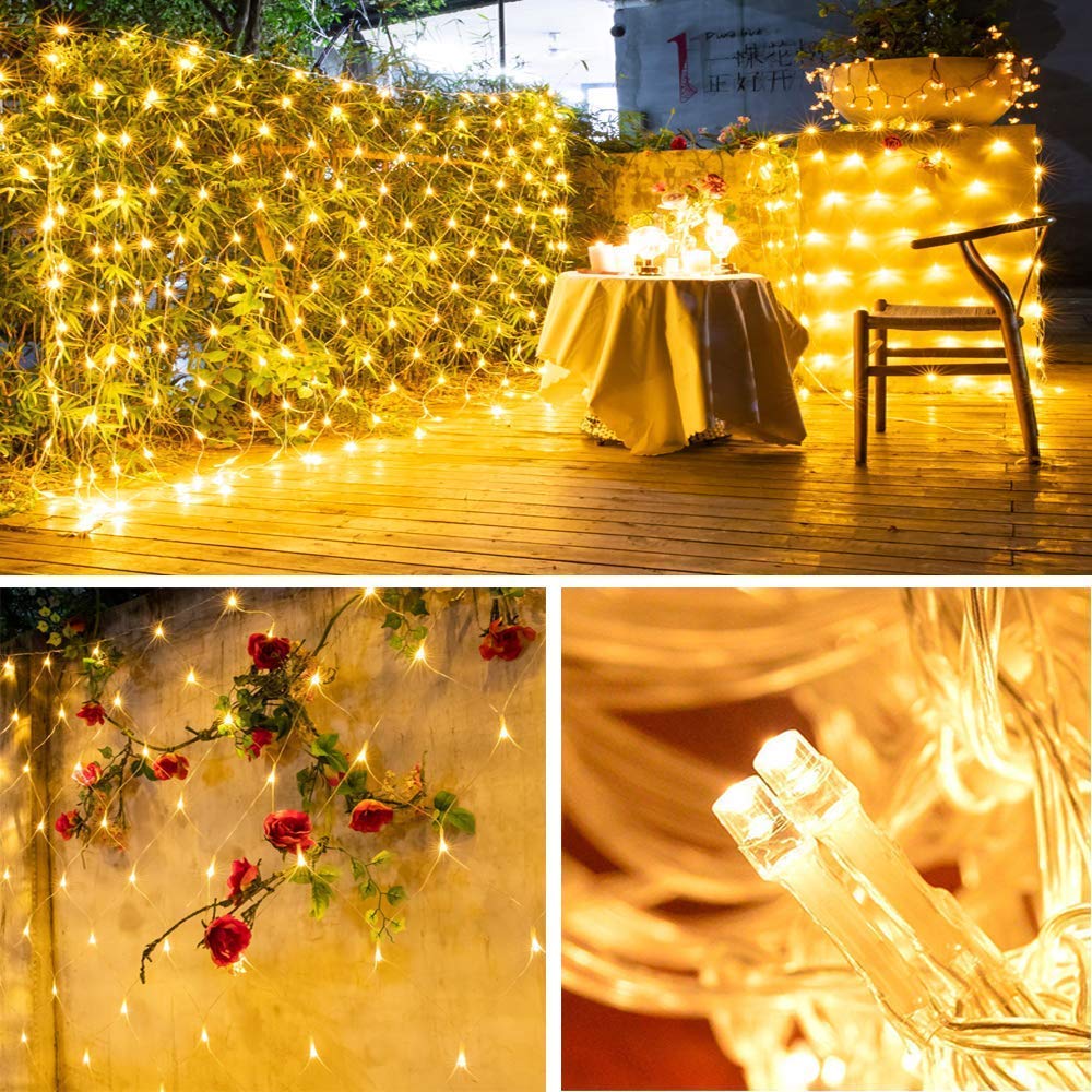 CITRA 250LED Net Mesh Fairy String Light Still Effect Lighting 8x8 Foot for Diwali Decoration Backdrop Garden Tree Waterproof -