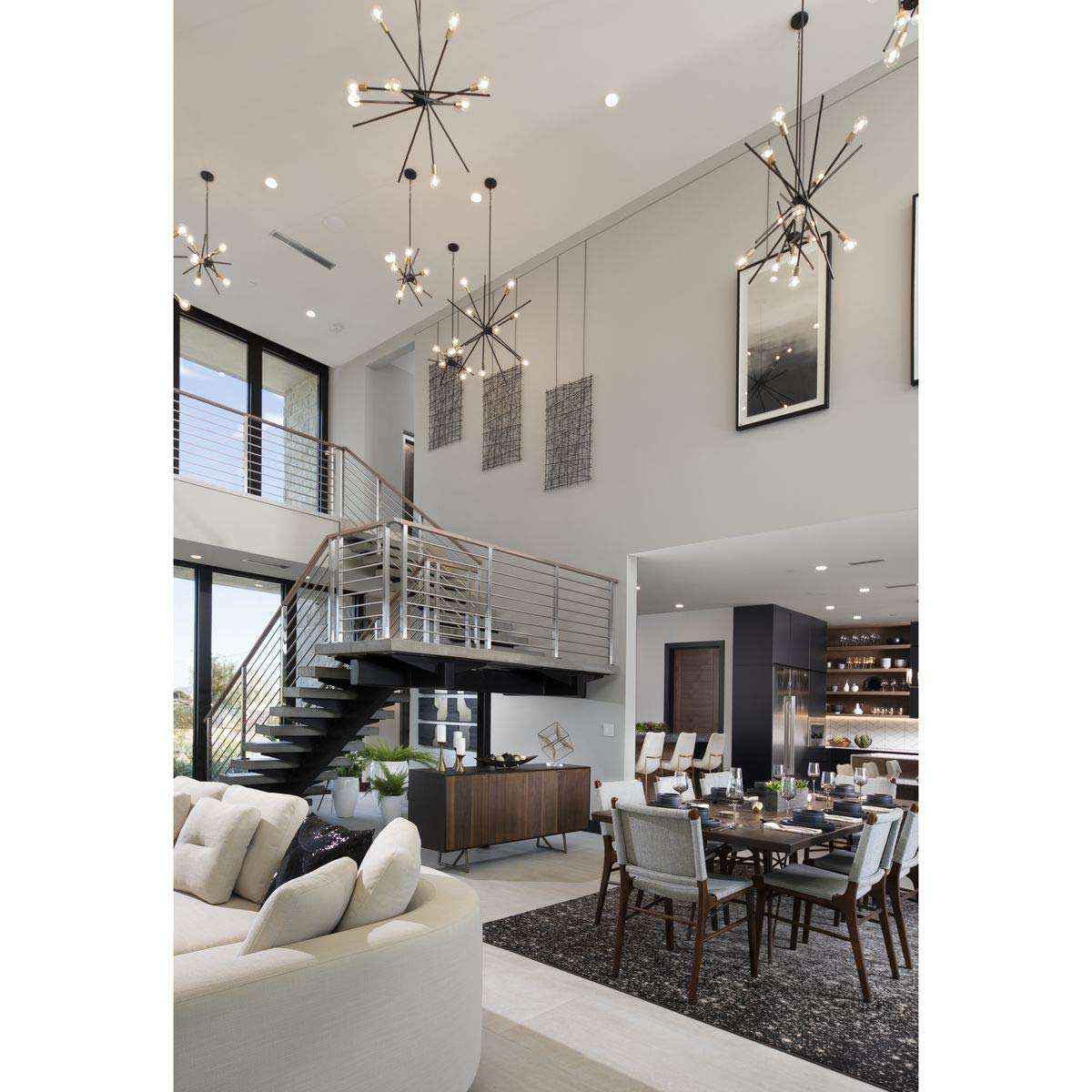 Astra Collection 6-Light Mid-Century Modern Chandelier Light Antique Bronze