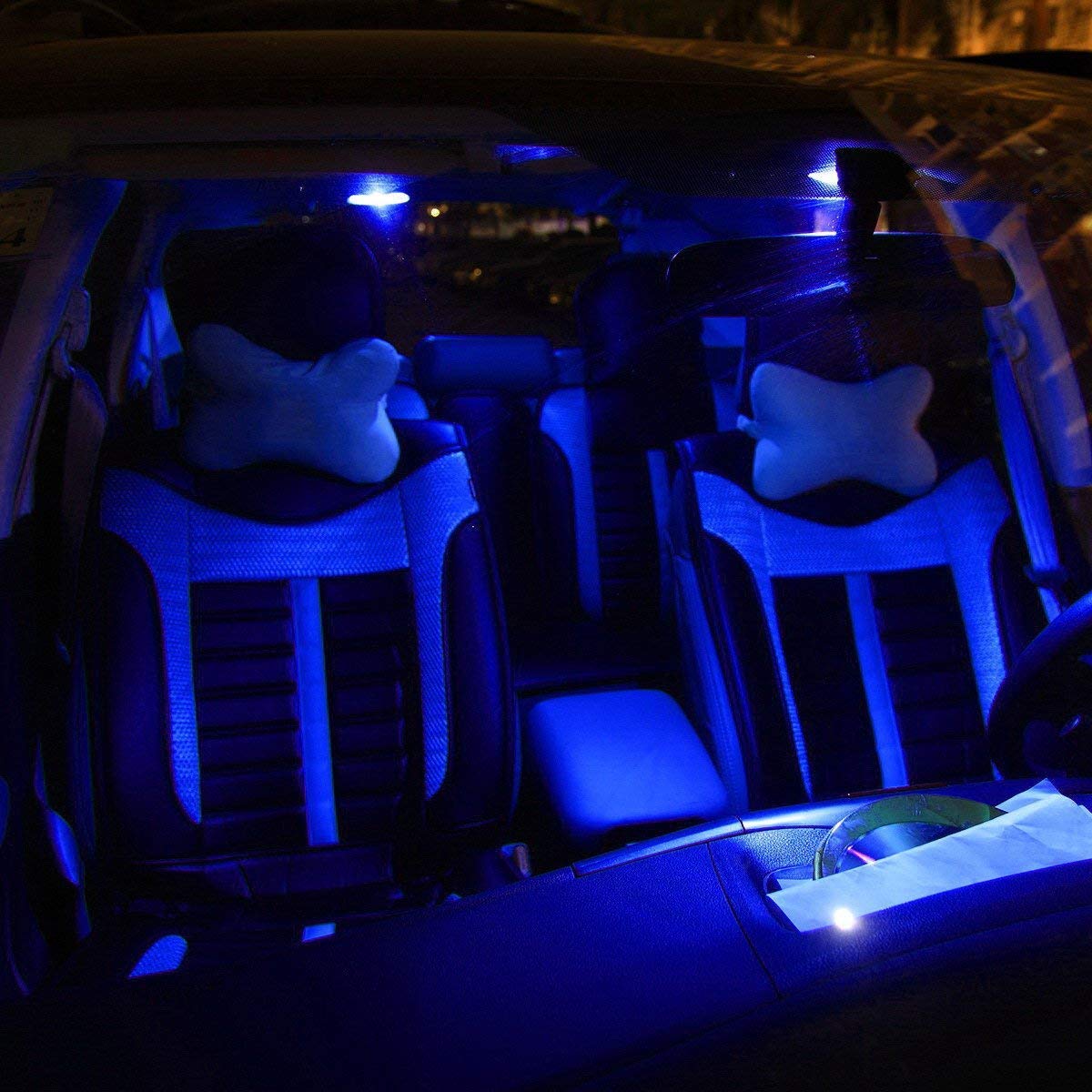 Blyilyb 20-Pack Blue Replacement Stock # 194 T10 168 2825 W5W 175 158 Bulb 5050 5 Smd Led Light 12V Car Interior Lighting For Map Dome Lamp Courtesy Trunk License Plate Dashboard Parking Lights