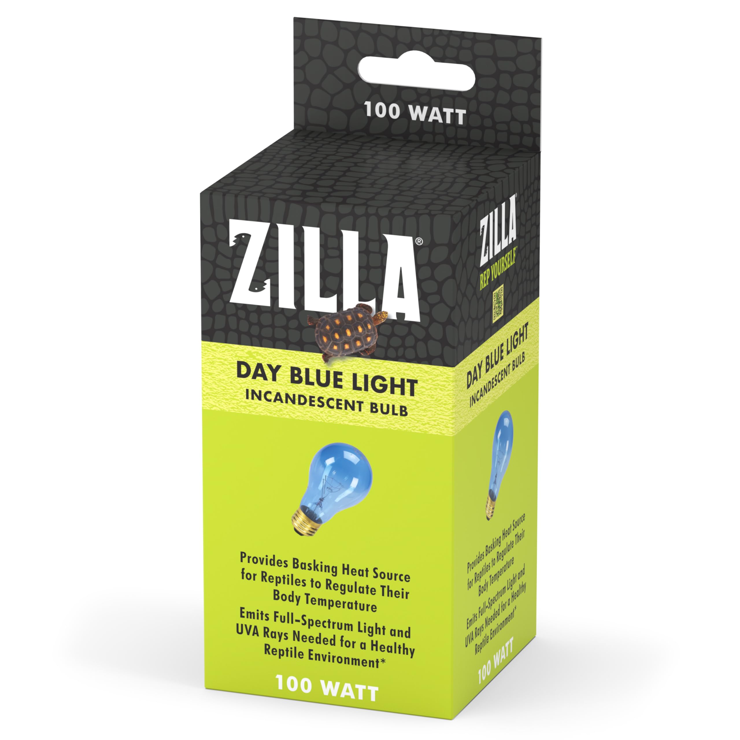 Zilla 100W Incandescent Bulb - Day Blue Glass Light For Home & Office Decor