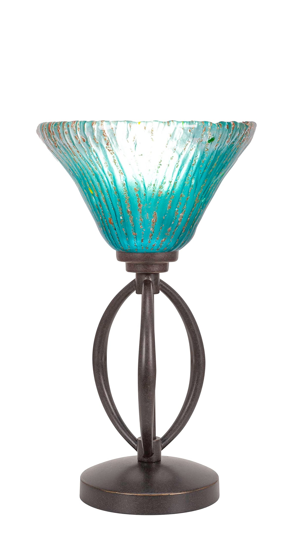 Toltec Lighting Marquise 1 Light Table Lamp in Dark Granite (2410-DG-458)