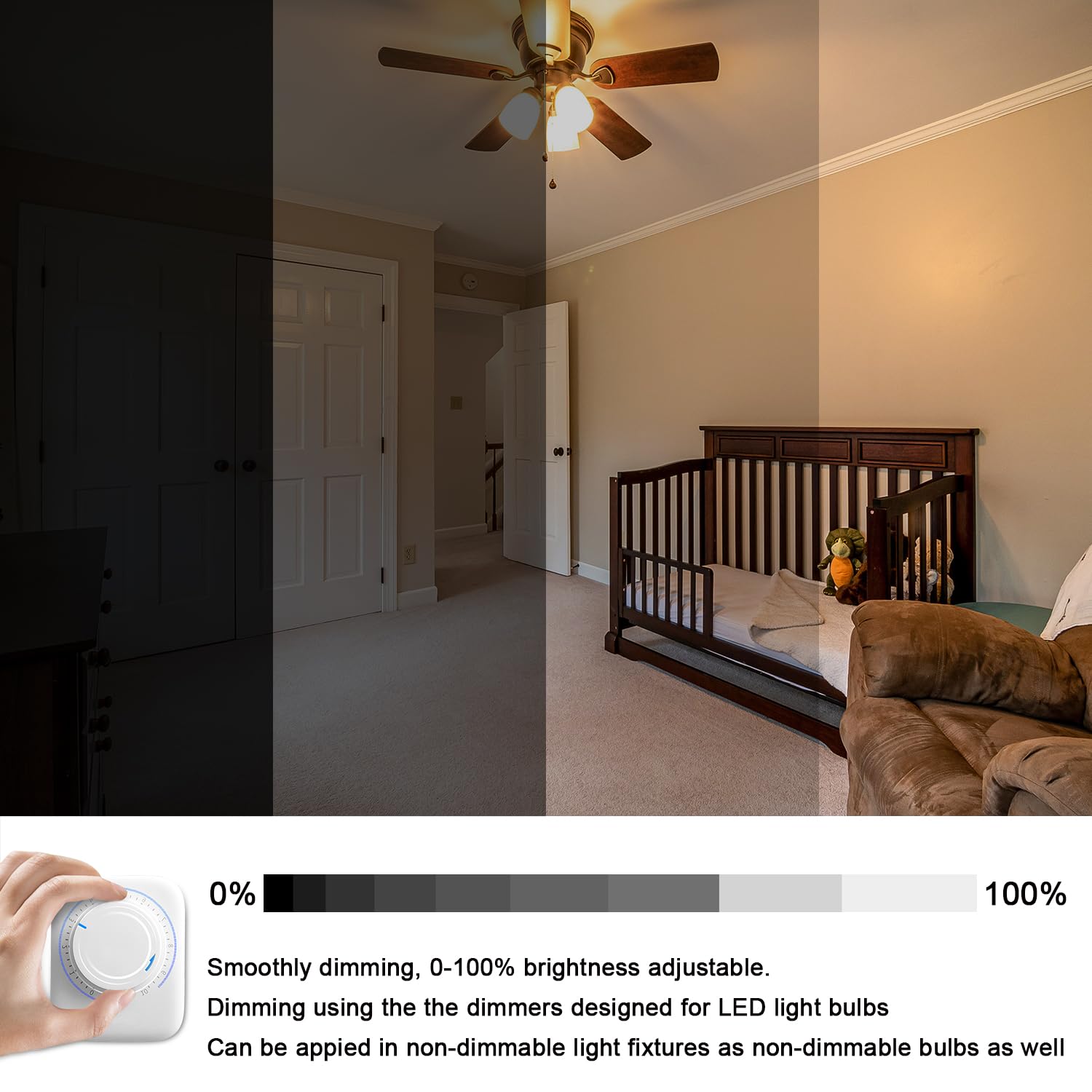 Lacnooe E11 LED Bulb Dimmable 10W 1000 Lumen, Warm White 3000K, Mini Candelabra Base, 4 Pack, Model E11