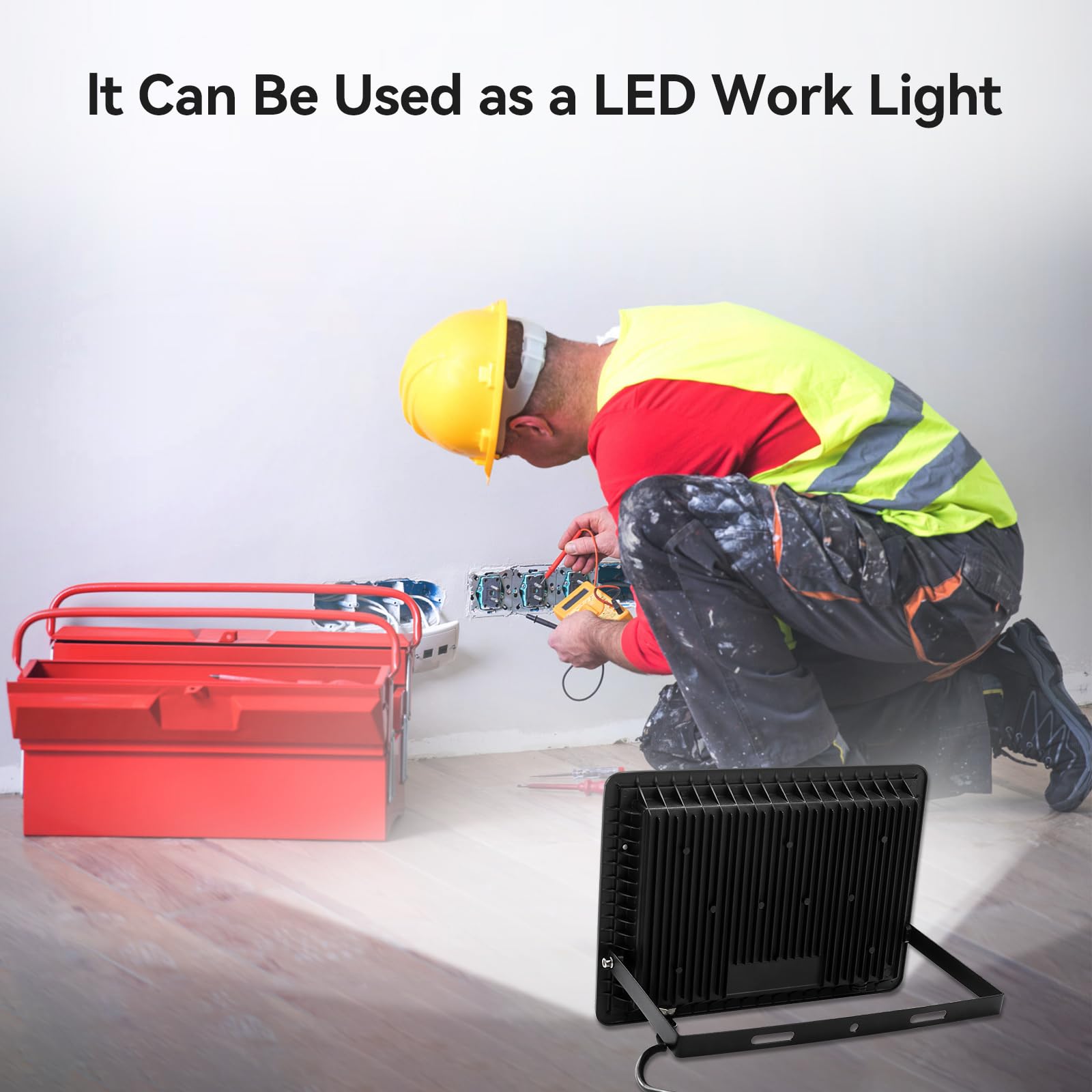 Lingwarm 2Pack 250W Led Flood Light, 27500Lm Waterproof Outdoor Security Lights, 6000K Daylight