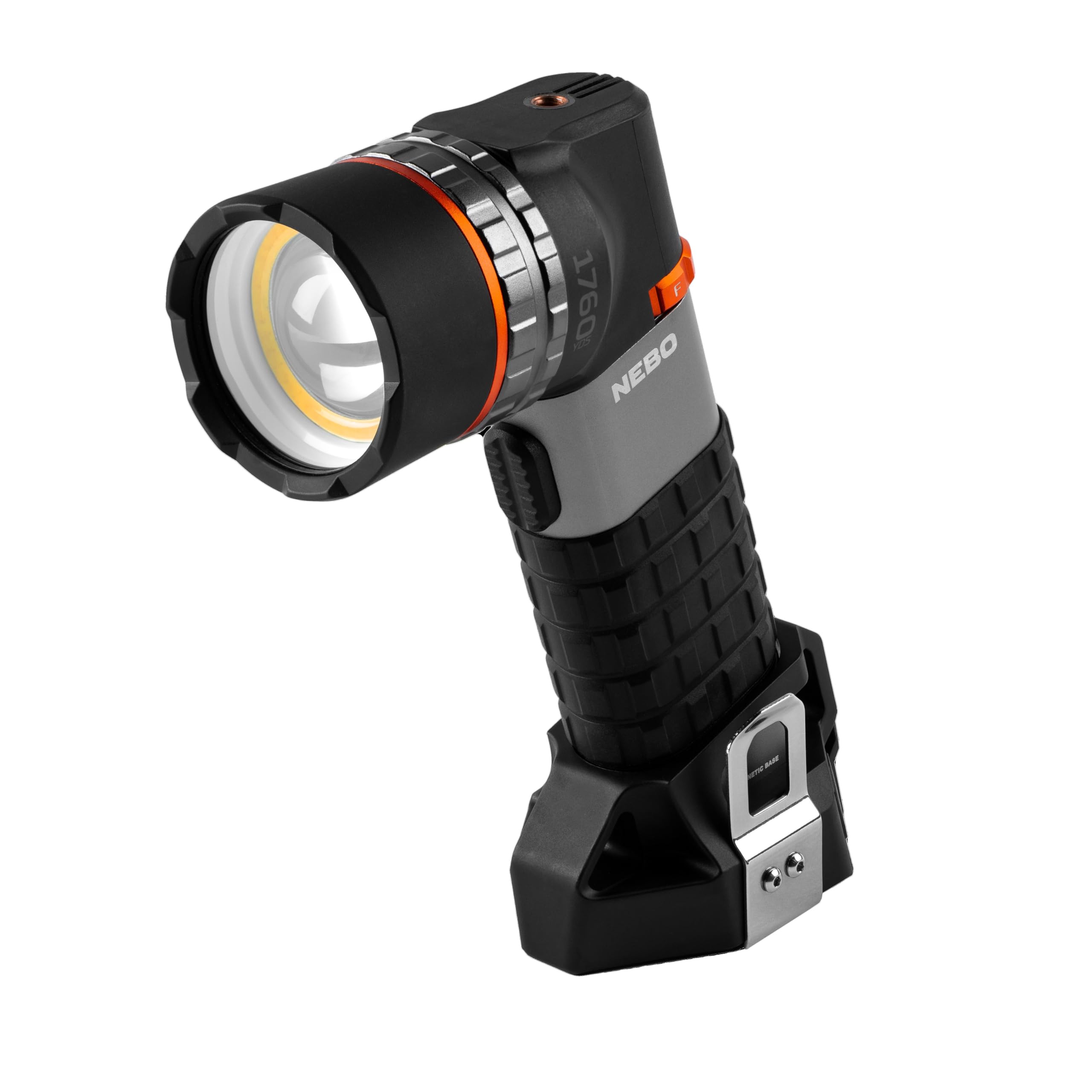 NEBO LUXTREME SL100 Spotlight | 640,000 cd, 500 Lumens, 1 Mile Beam, Rechargeable LEP Flashlight & COB Flood Light, 13.75 Hours