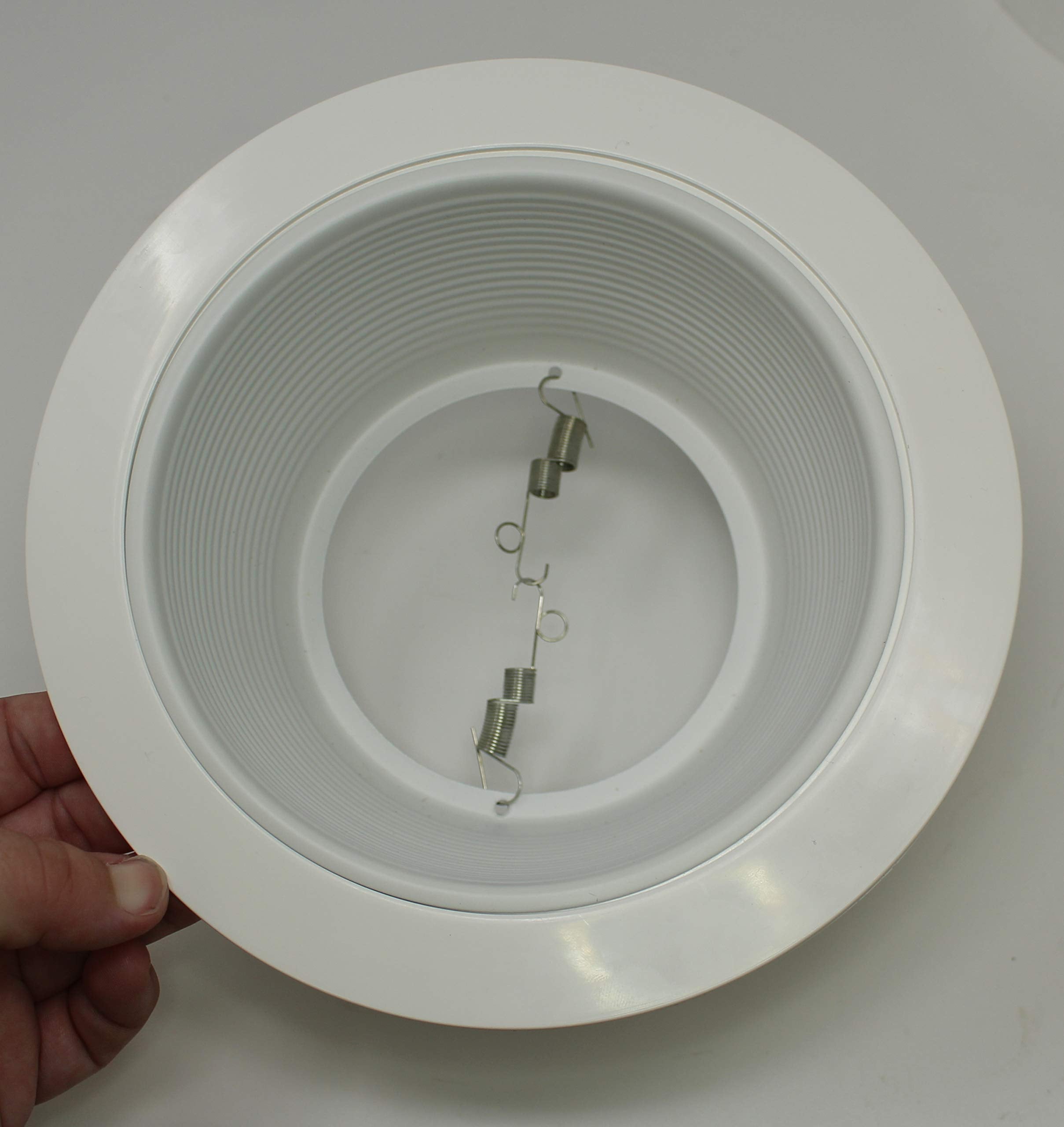 10 Pack-White Light Trim Ring Recessed Can 6" Inch Over Size Oversized Lighting Fixture