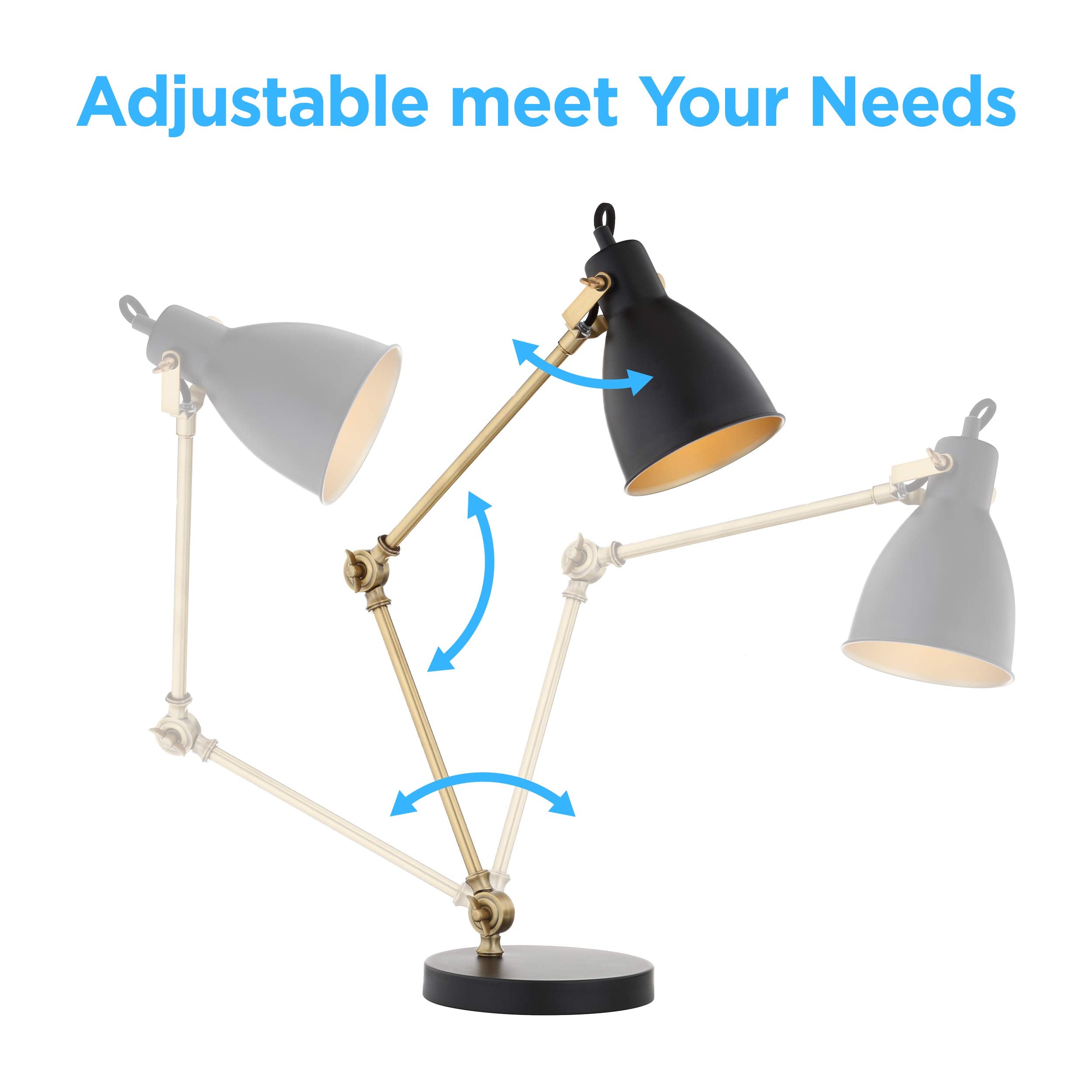 Jonathan Y Jyl6003A Barnes 24'' Led Metal Task Lamp Modern,Contemporay,Transitional For Bedroom, Living Room, Office, College Do