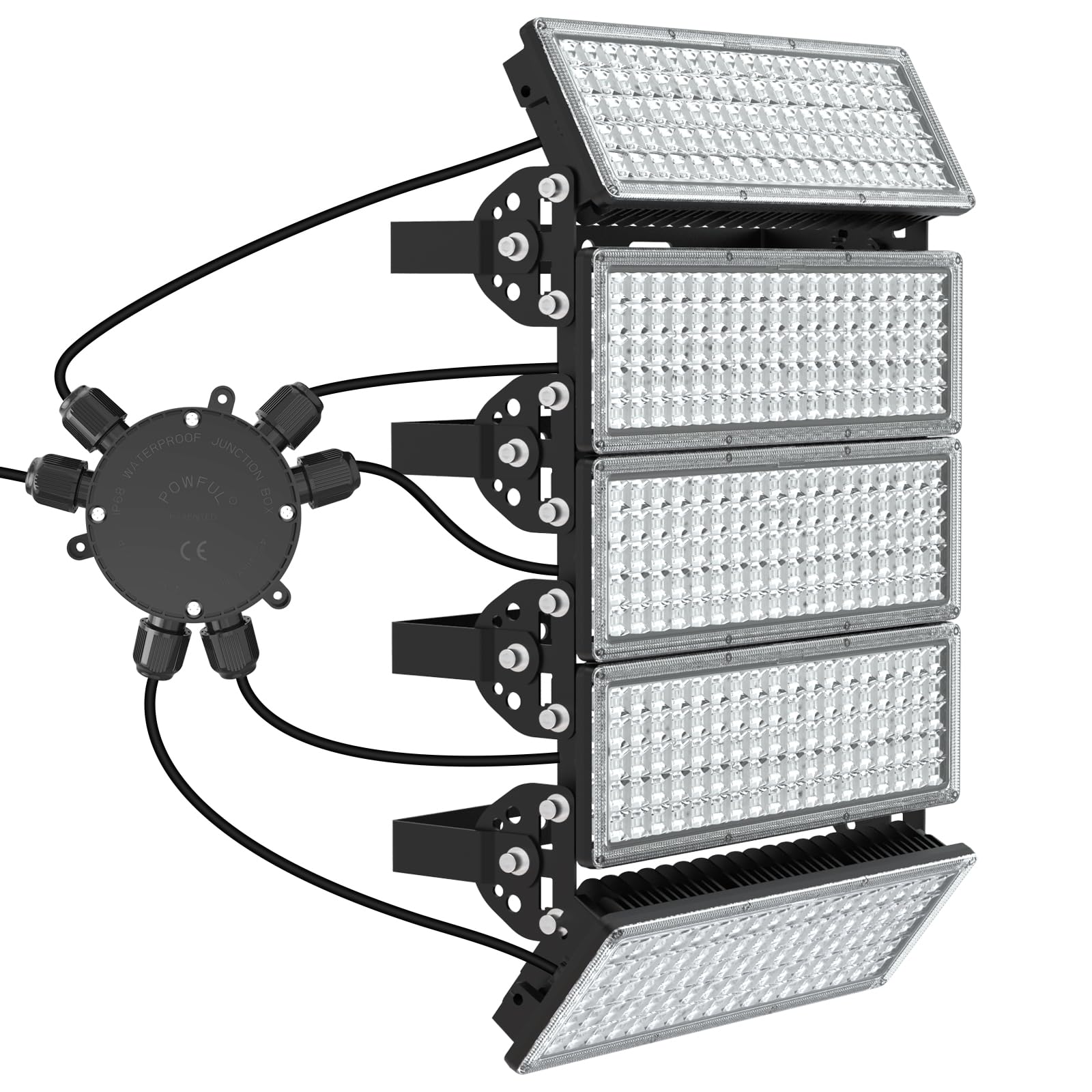 Kekeou 500W Stadium Lights Outdoor LED Flood Light 6500K 70000LM Super Bright 3500 Watt Equivalent Soccer Field Lighting IP67 Wa