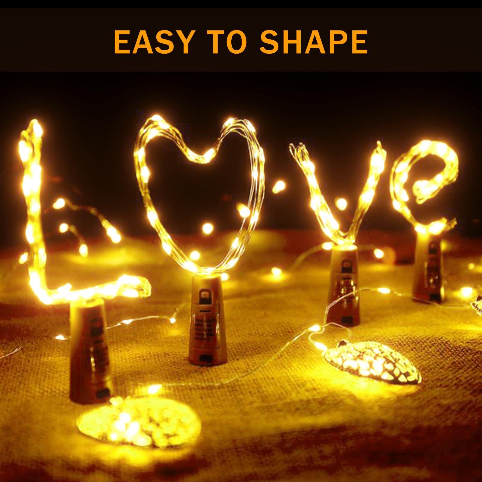 Onforu Fairy Lights 16 Pack, 6.5ft Battery Operated, IP67 Waterproof, Warm White Mini LED Twinkle Lights for Decor