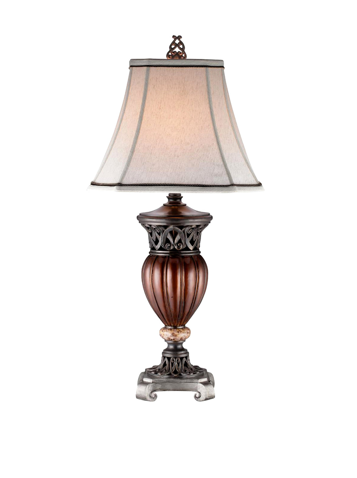 Ore International K-4190T Roman Bronze Decorative Table Lamp, 32-Inch, Reddish Brown
