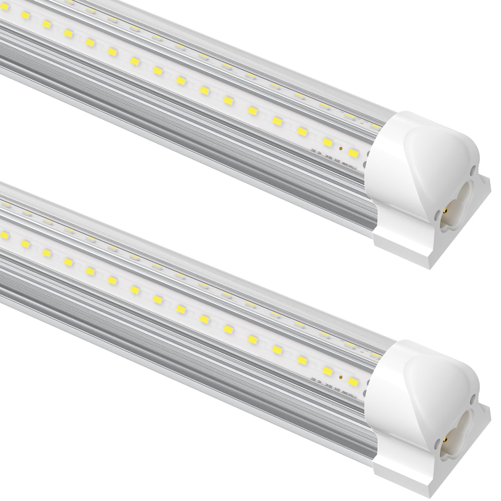 SUSLUM 2-Pack 4FT T8 LED Shop Light, 42W 6300LM 5000K Daylight, Linkable with Plug Shop Lights for Garage Ceiling Workshop Comme