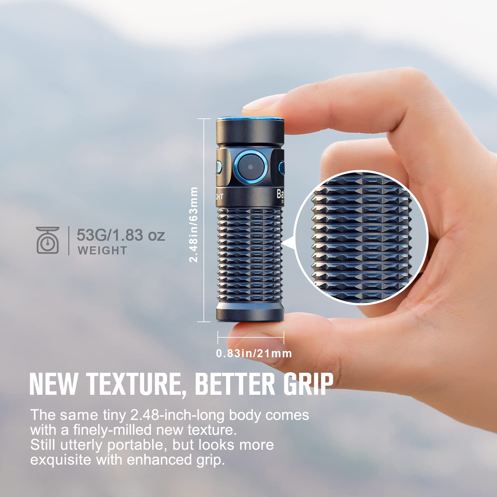 Olight Baton3 1200 Lumens Ultra-Compact Edc Flashlight, Powered By Rechargeable Battery For Household Search, Outdoor Camping, H