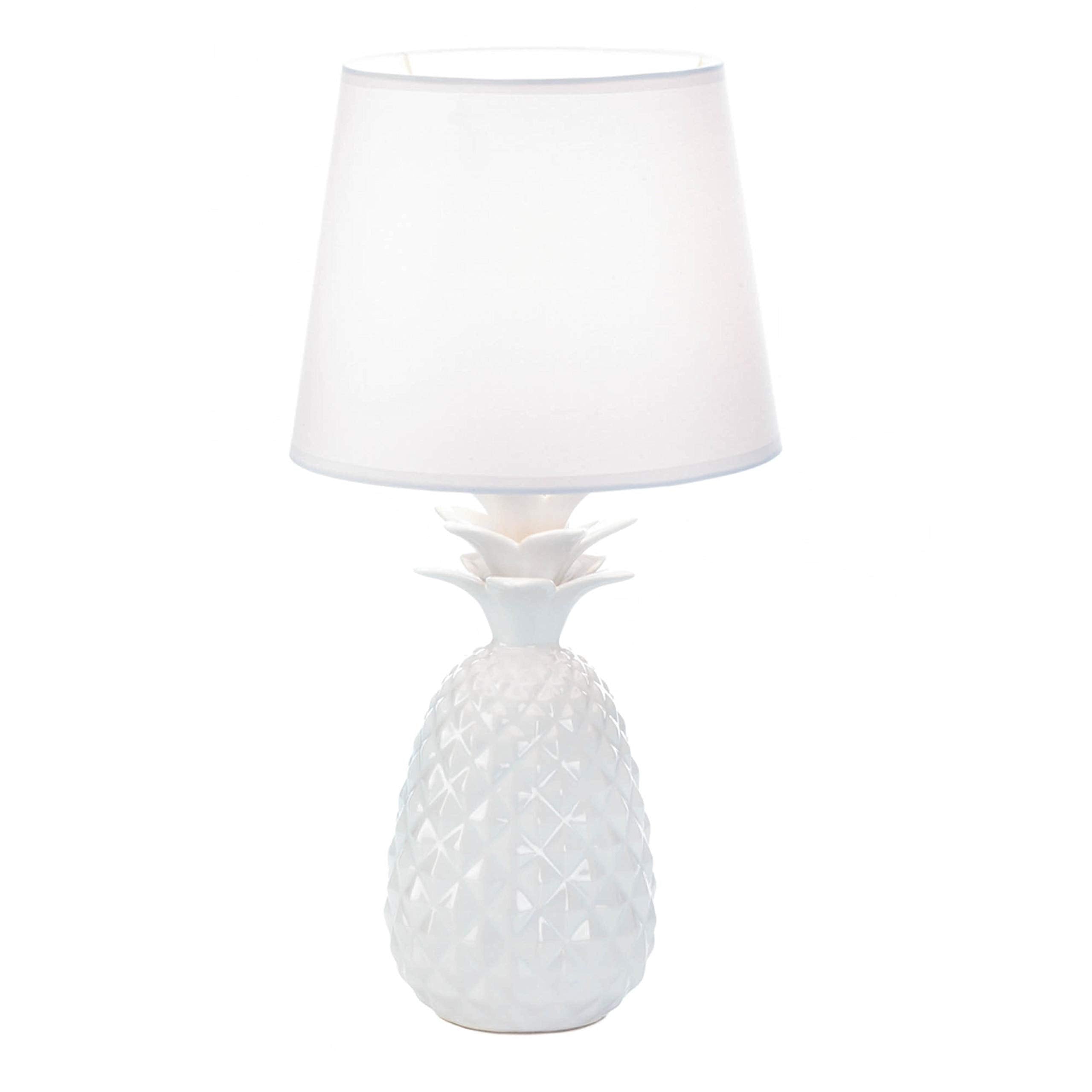 Pineapple Topped Table Lamps (White)