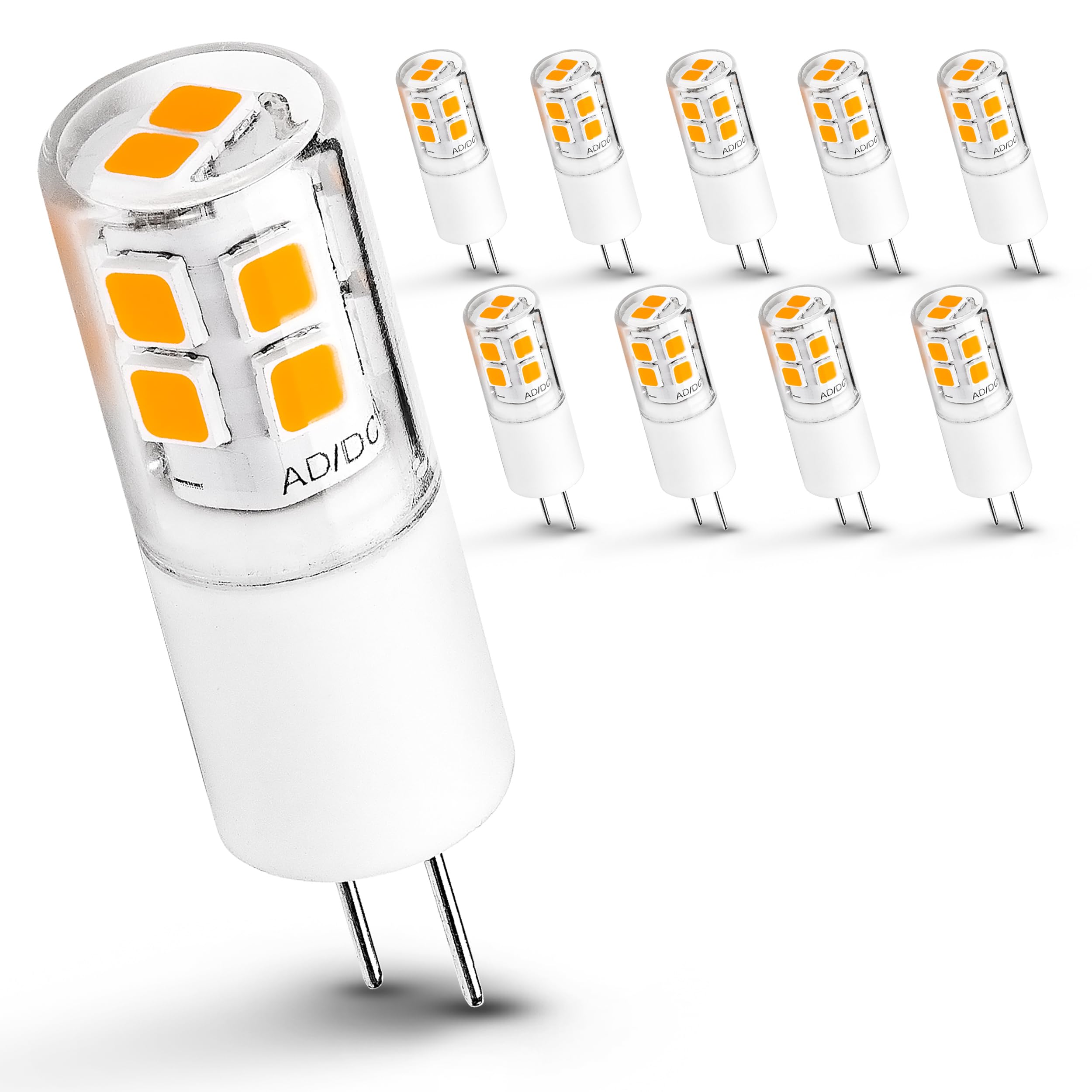 G4 T3 Led Landscape Bulbs 12V 3W Jc Bi-Pin, G4 20W-30W Halogen Equivalent,2700K Soft Warm White,Low Voltage G4 Light Bulb For Ou