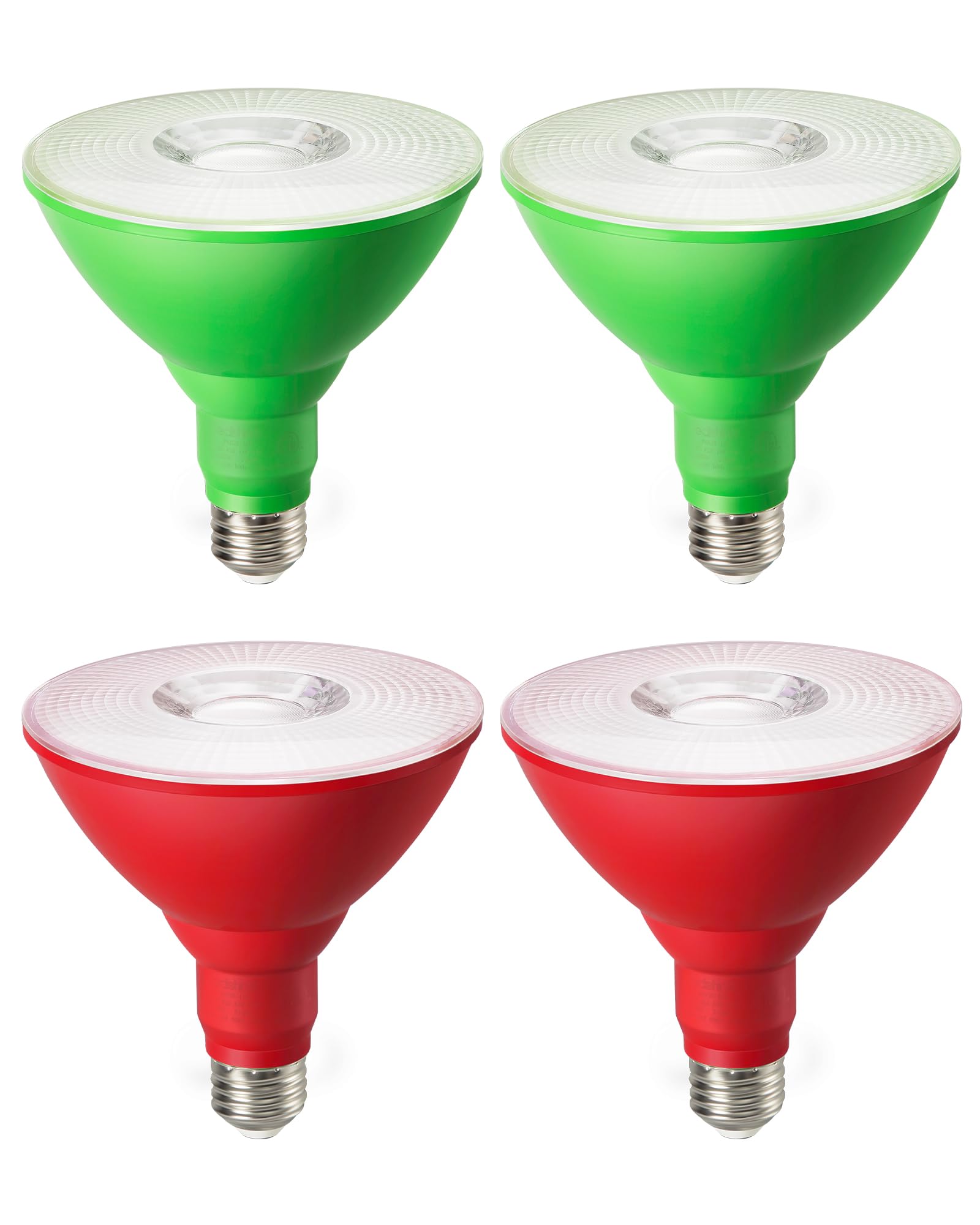 Edishine Par38 Red & Green Led Flood Light Bulbs Outdoor, Dimmable Red Green Led Light Bulb, 18W(120W Equivalent), Flood Lights 