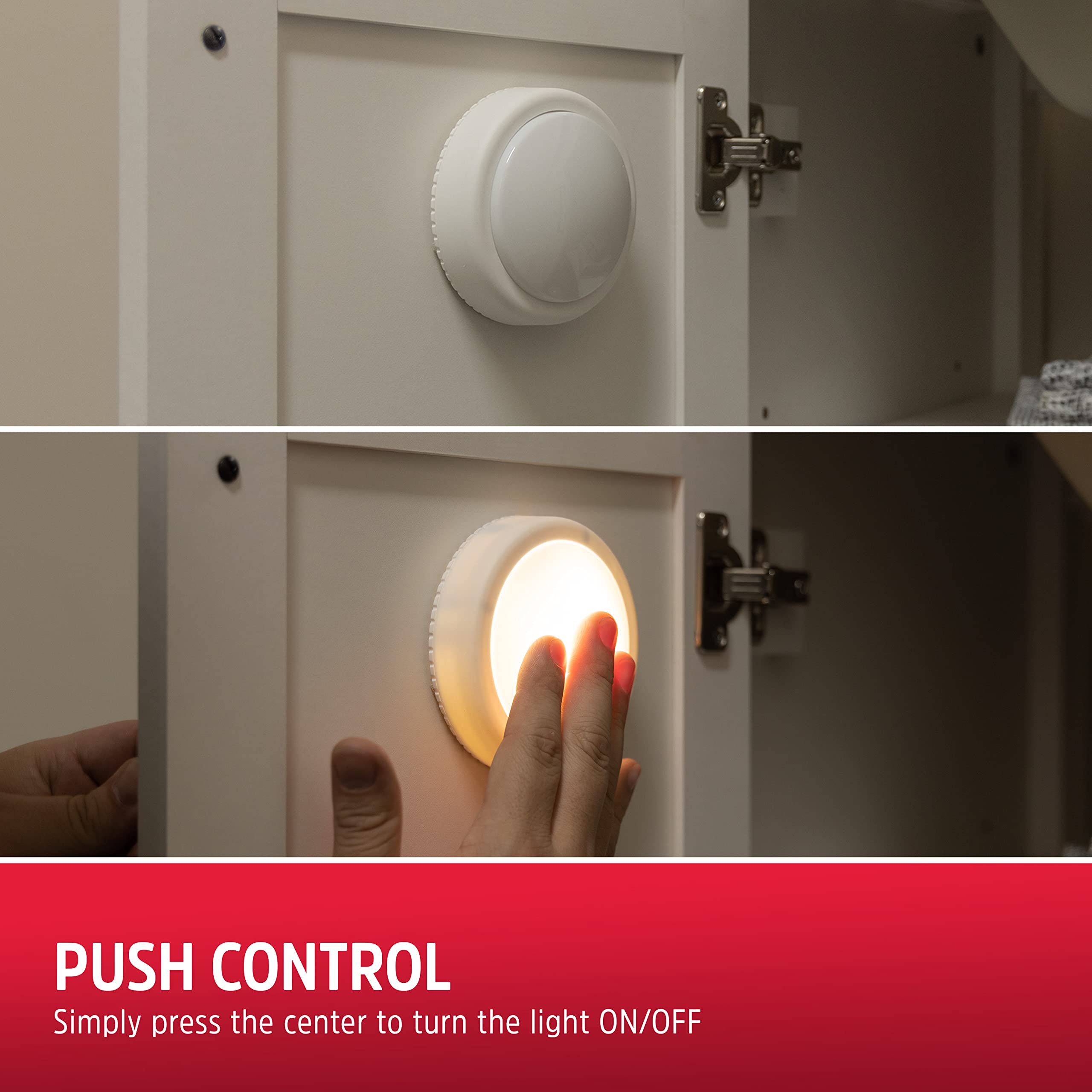 Energizer Led Tap Light, 1 Pack, Touch Light, Battery Operated Lights, Portable Light, Wireless Lights, Under Cabinet Lighting,