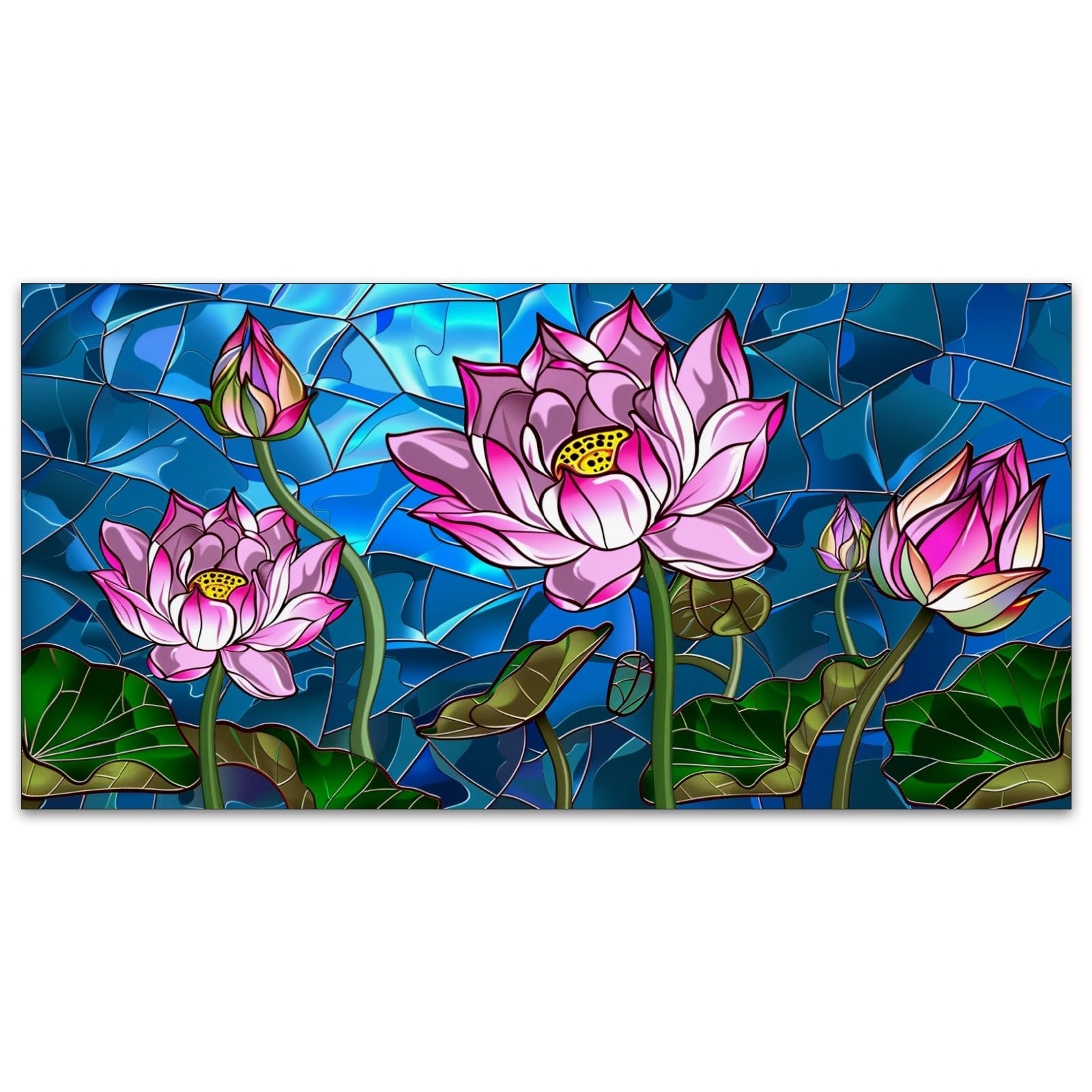 Msinmkok Fluorescent Light Covers For Classroom Office Hospital Home - Lotus Flowers Decorative Drop Ceiling Light Cover Filters