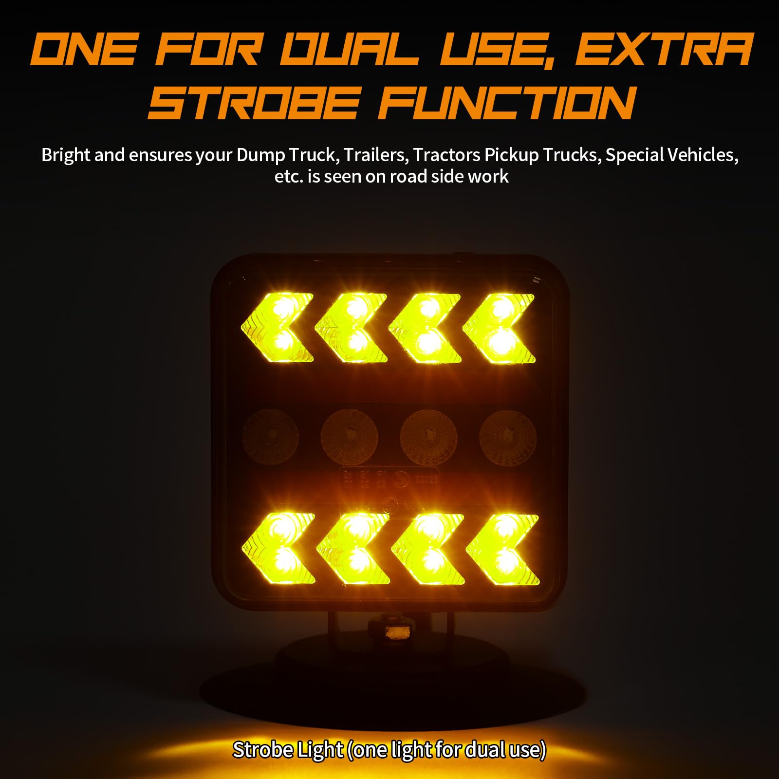 inhtgeas Wireless Trailer Lights - Magnetic, 2.4GHz Transmission, Strobe Mode, Model Z-W47B, Towing Lights for Trucks, RVs, Boats