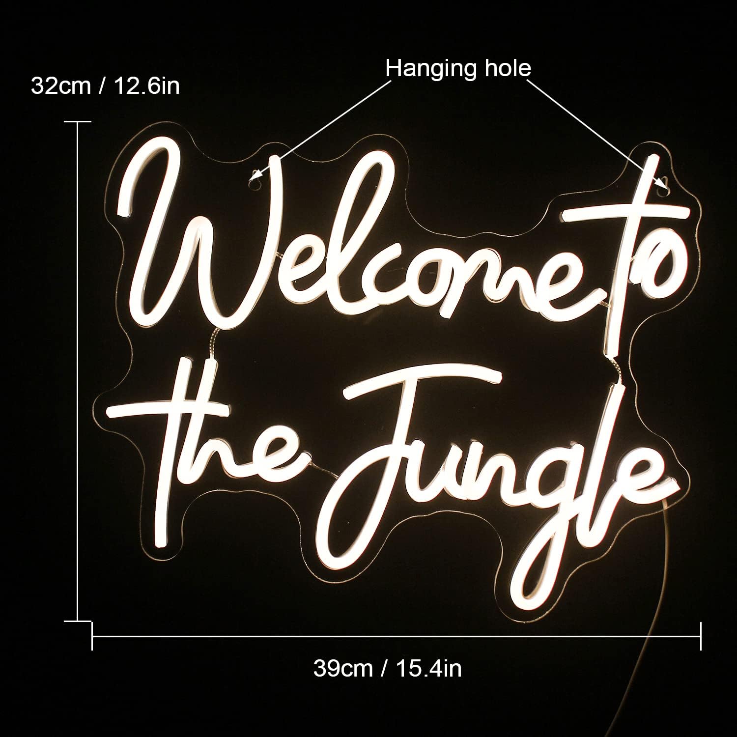 ineonlife Neon Sign - Warm White LED Lights for Bedroom Decor, USB Powered Acrylic Wall Hanging, Perfect for Parties and Weddings