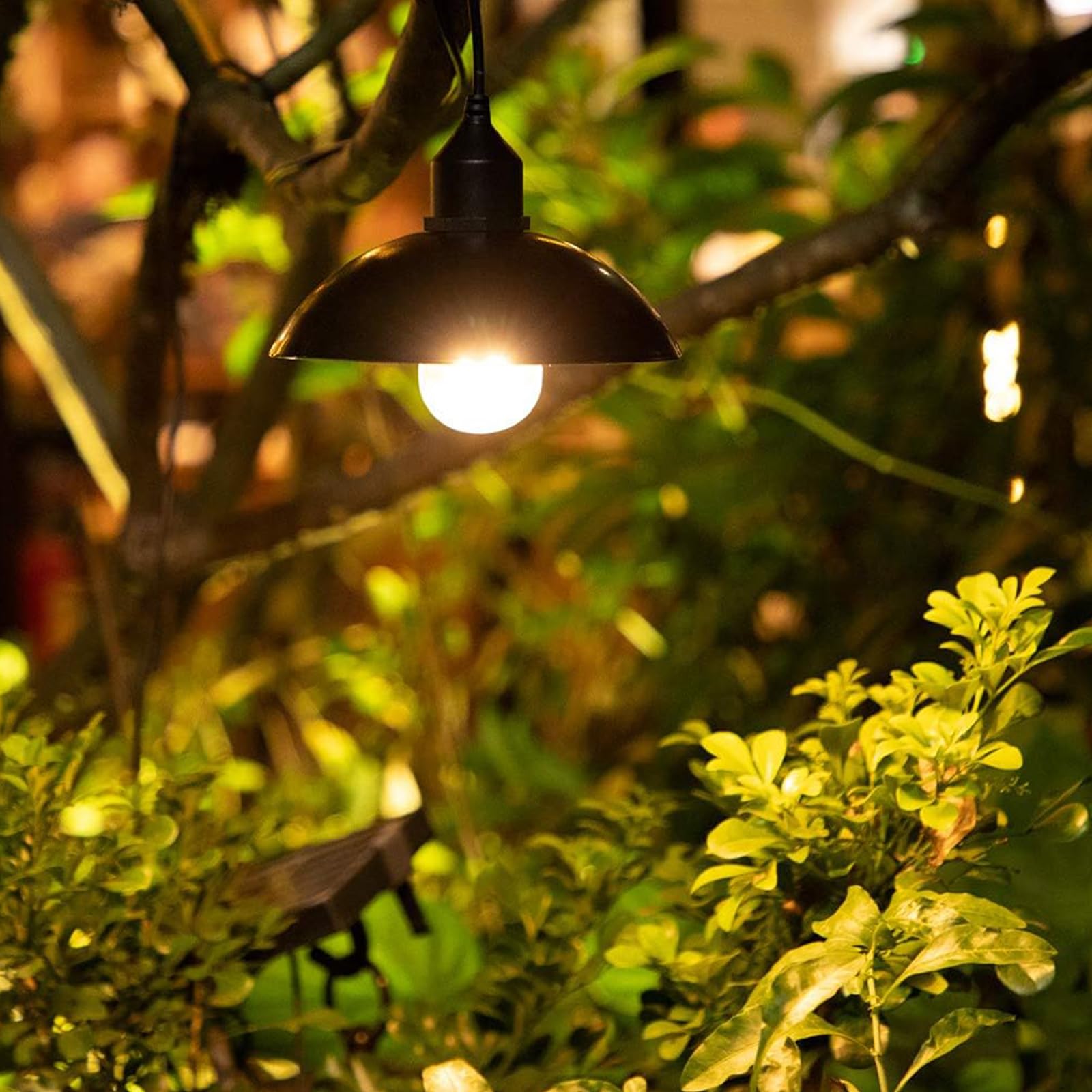 Solar Shed Light, Classical Bulb Lanterns with 9.8FT Cord Solar Chandelier Outdoor Dusk to Dawn Waterproof for Chicken Coop, Ind