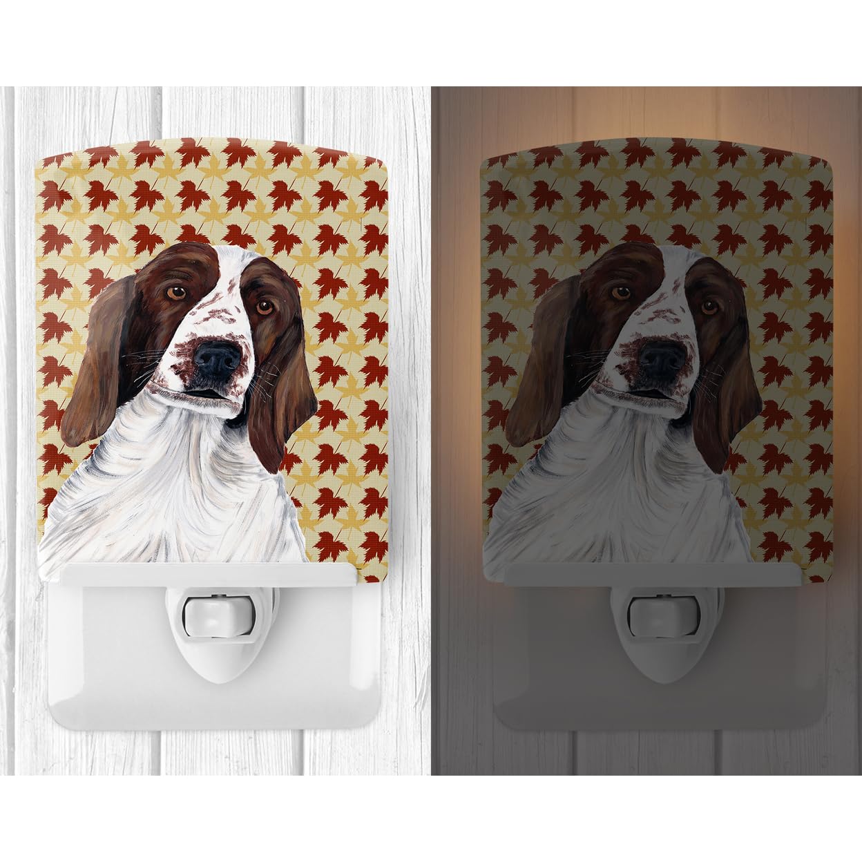 Carolines Treasures Ceramic Night Light, Welsh Springer Spaniel, 6x4x3in, Multicolor, Model SC9220CNL, UL-Certified for Bedroom and Nursery