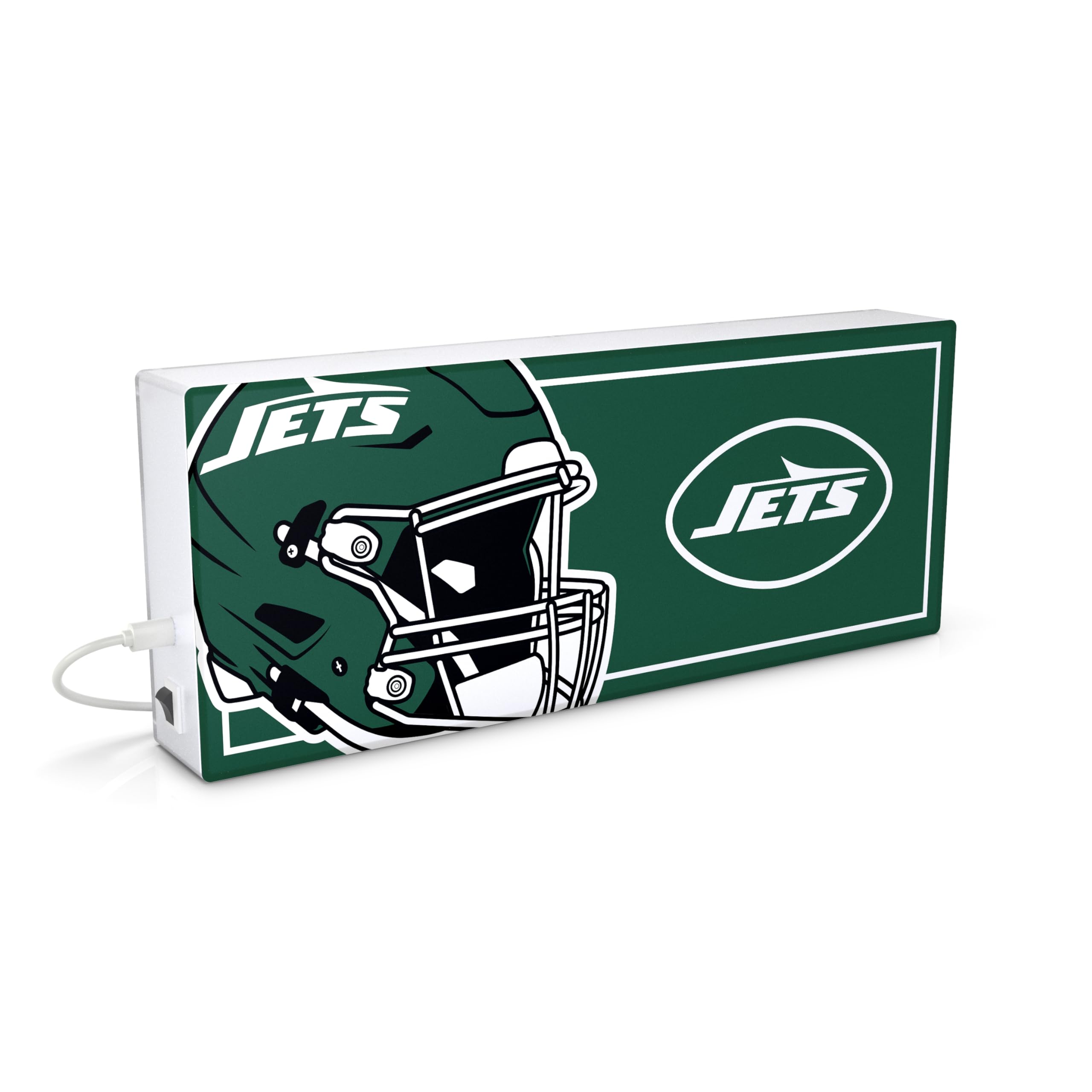 SOAR NFL LED Ambience Light Box: Elevate Your Space with Officially Licensed Wall D  cor, New York Jets