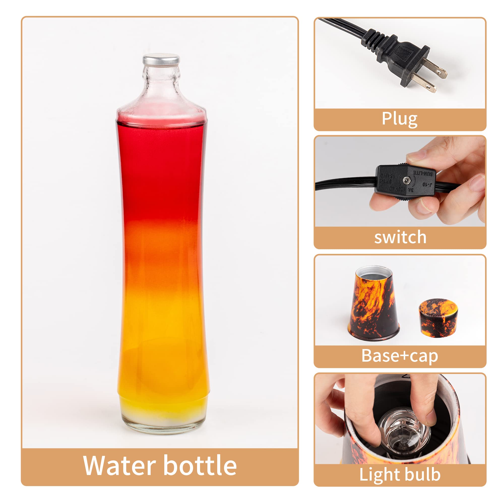 EDIER 16 Inch Magma Lamp, Volcano Shape Motion Lamp Relaxing Night Light for Adults Night Light for Home Office Decor Great Gift