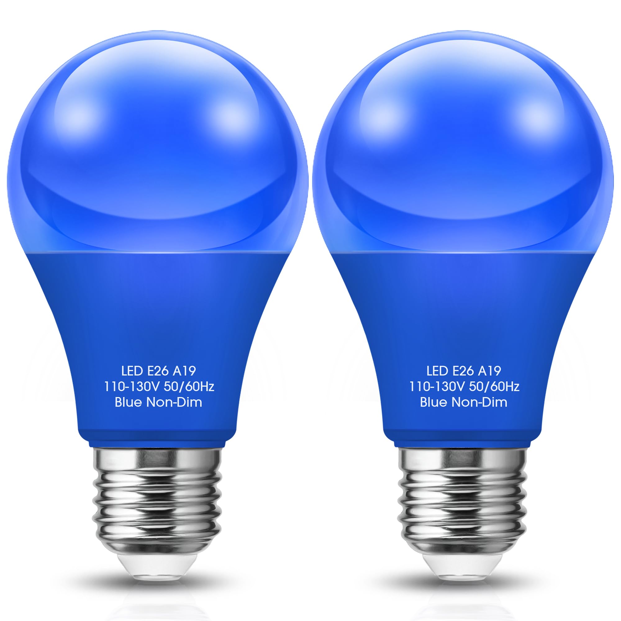 Doresshop Blue Light Bulbs, 9W (60 Watt Equivalent) - E26 Base Blue Led Bulb, 720Lm Outdoor For Fourth Of July Parties, Poolside