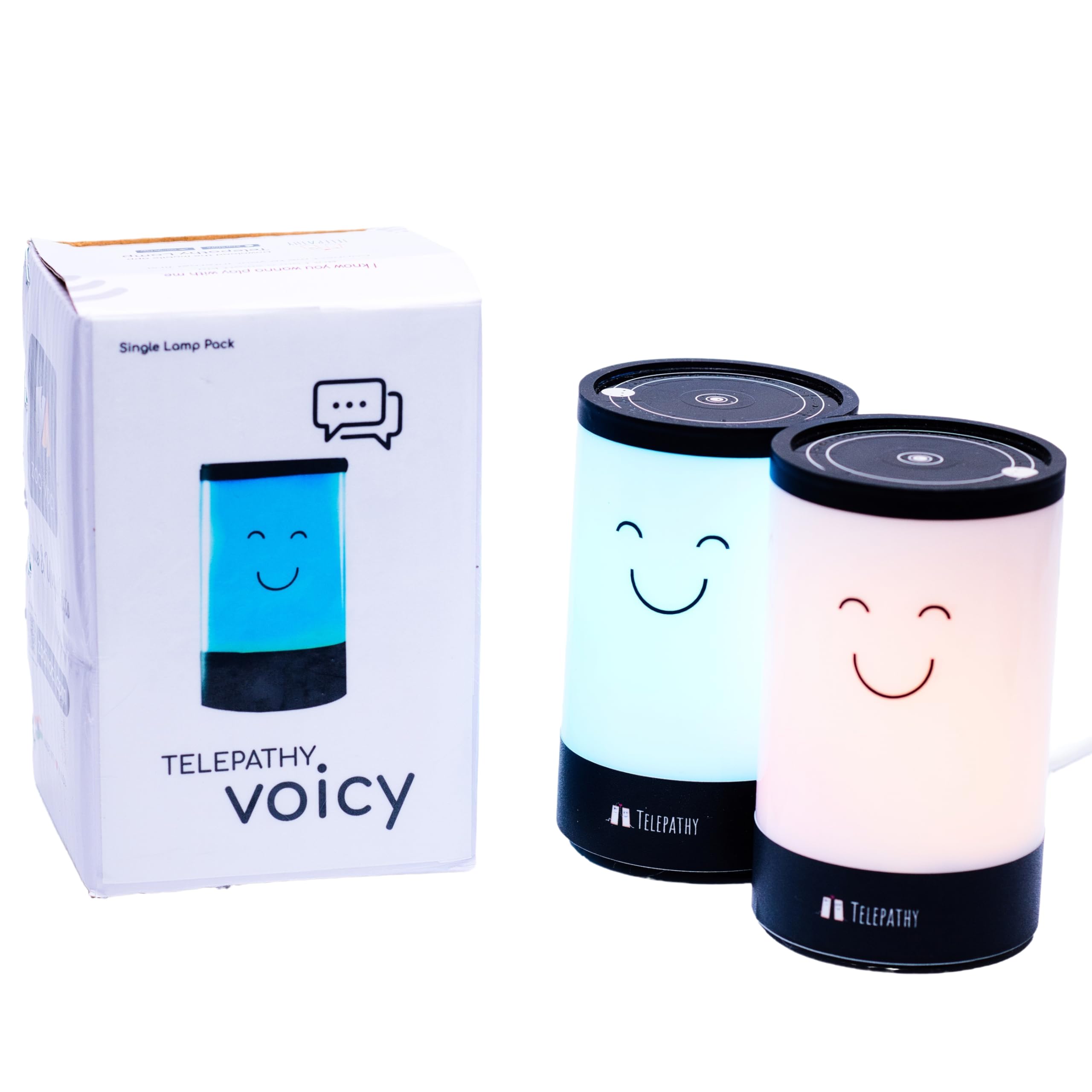 ZOCI VOCI Friendship Lamp with Voice - Telepathy Voicy | Send Color & Voice Messages Live - No Subscription  Wi-fi Enabled Touch Lights | Long Distance Relationship Gifts (Set of 2)