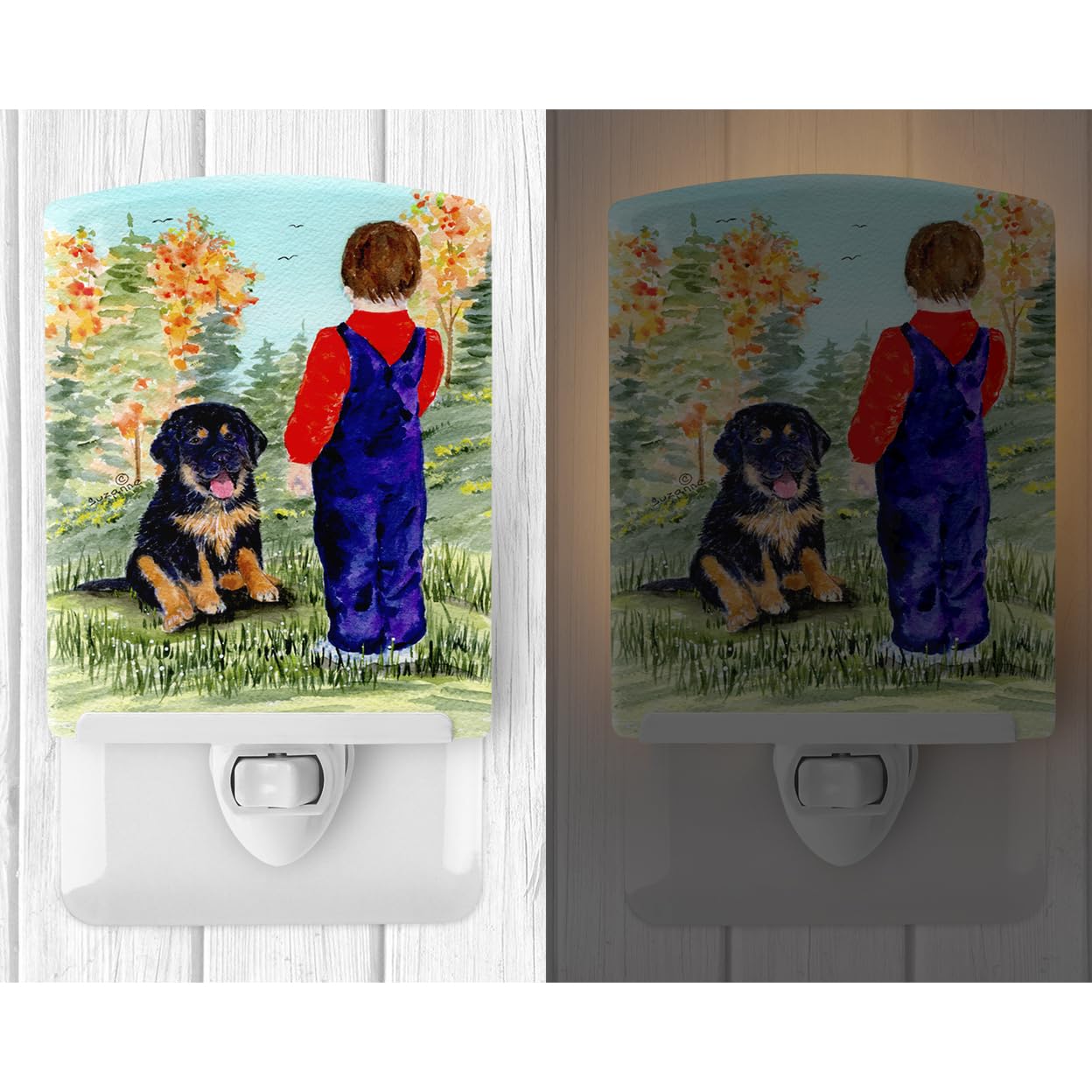 Carolines Treasures Ceramic Night Light, Tibetan Mastiff, 6x4x3 inches, UL-Certified, Ideal for Bedroom, Bathroom, Nursery