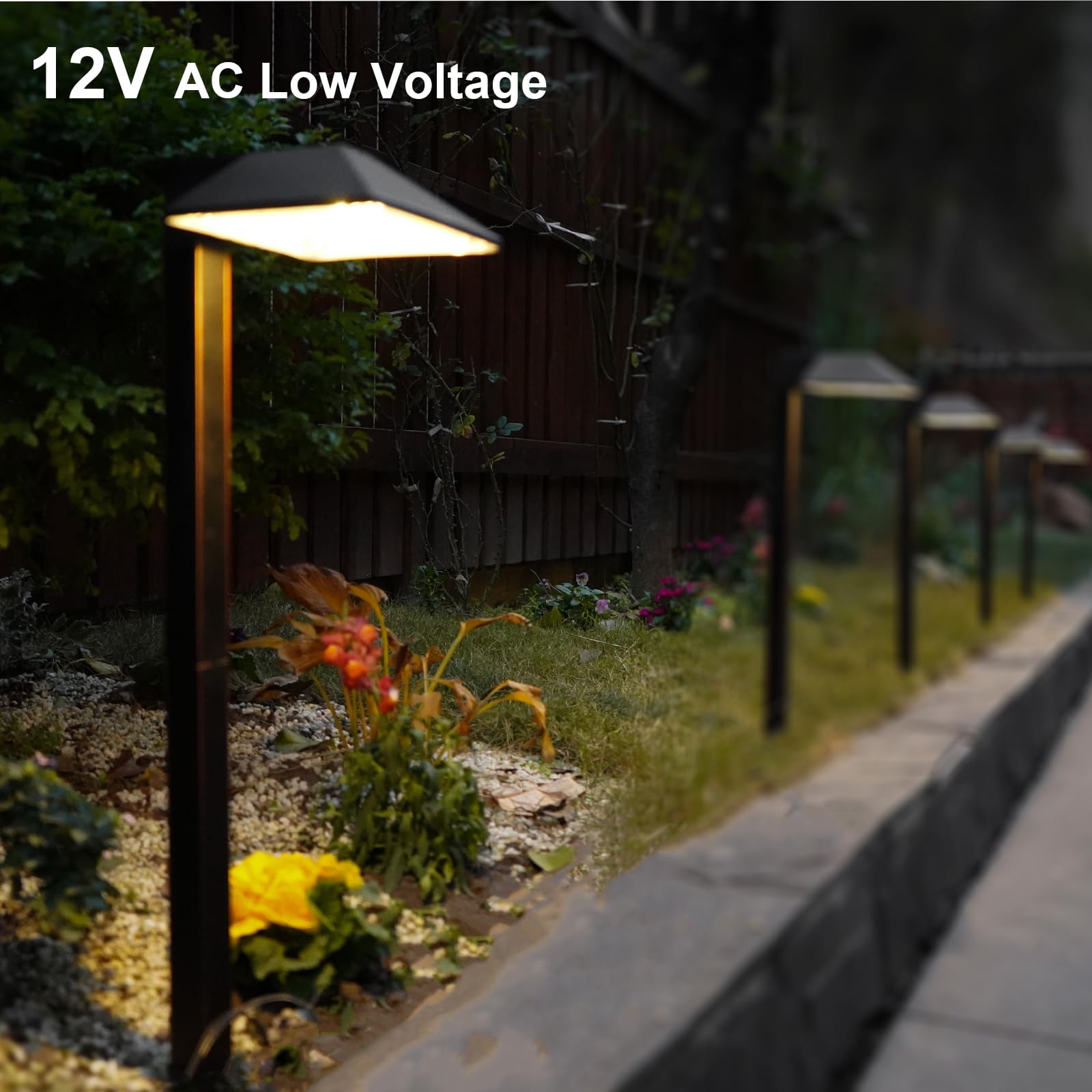 GOODSMANN Low Voltage Landscape Lights Kit, 8PK, 0.7W LED, 100 Lumen, Oil Rubbed Bronze Finish, Metal Stakes, Model 9901-2101