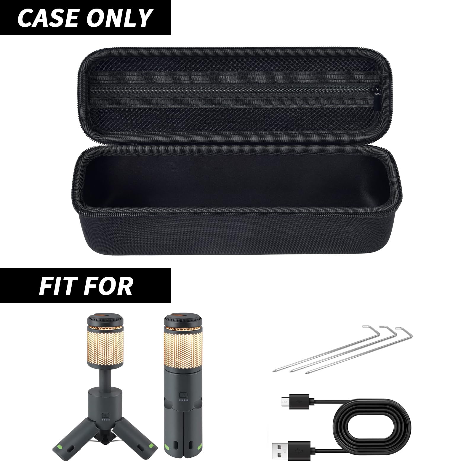 Boobowl Camping Lantern Bag - Telescopic & Collapsible Night Mobile Lighting, Black, Model R9-3J7L-001
