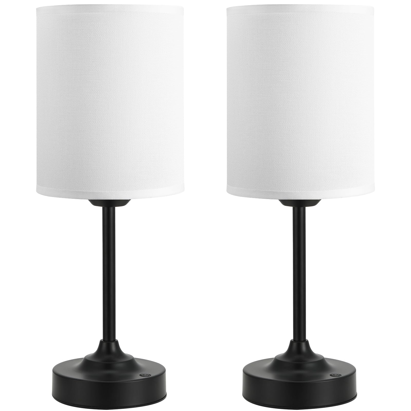 Touch Control Cordlss Table Lamp  Usb-C Rechargeable Lamp With Stepless Dimming  4000Mah Battery Operated Bedside Lamp For Bedroom  Living Room  Night Light & Emergency Lighting  Black  2 Pack